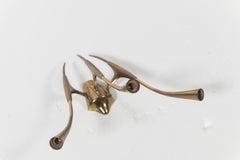 Three Brass Sconces with Three Lights Each