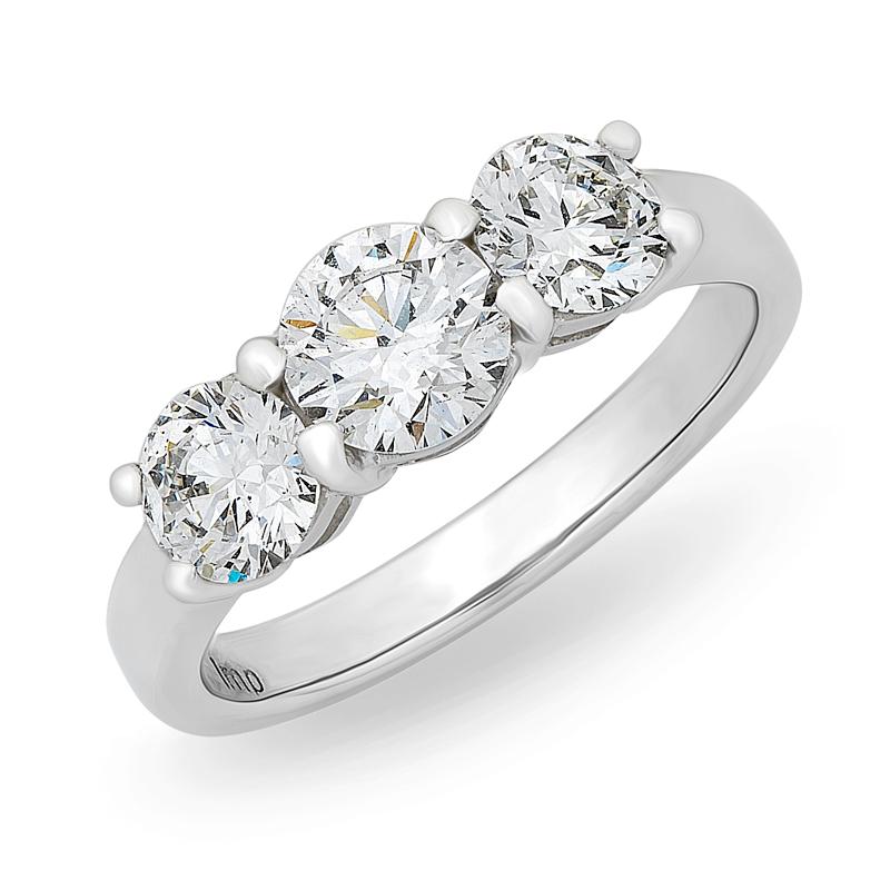 trilogy diamond engagement rings