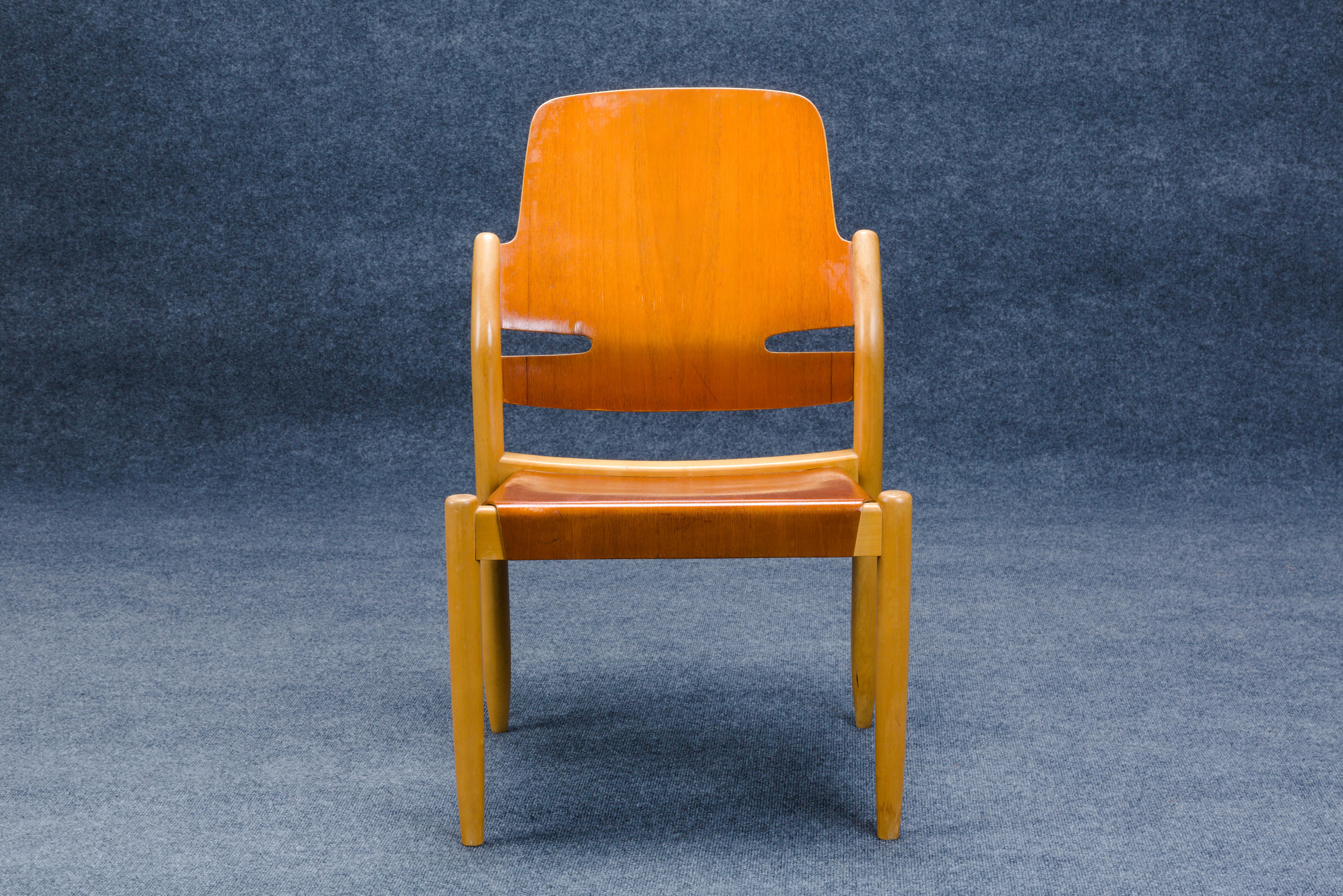 Swedish Three Carl-Axel Acking Bentwood Chairs for Svenska Mobelfarikerna of Bodafors For Sale
