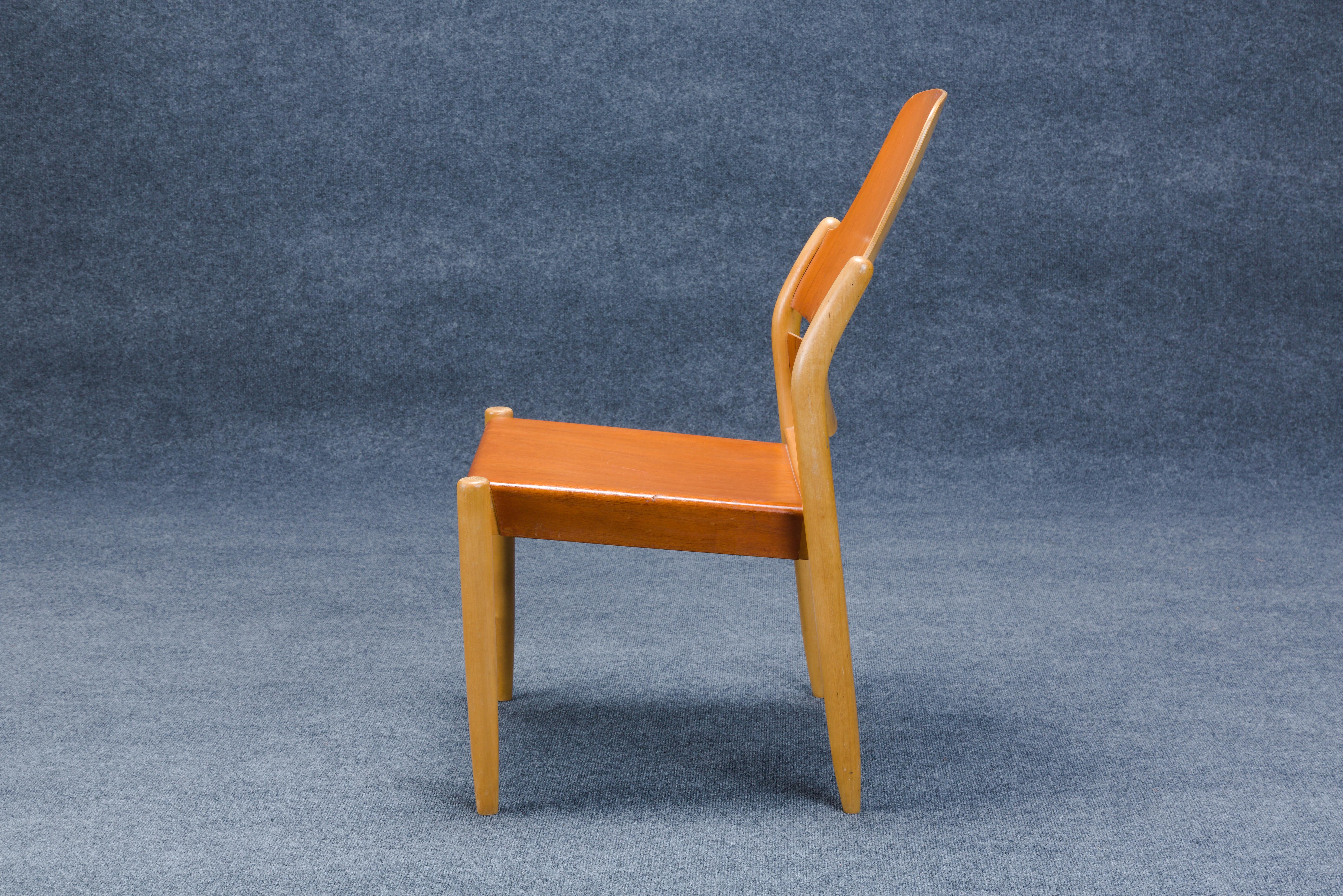 Laminated Three Carl-Axel Acking Bentwood Chairs for Svenska Mobelfarikerna of Bodafors