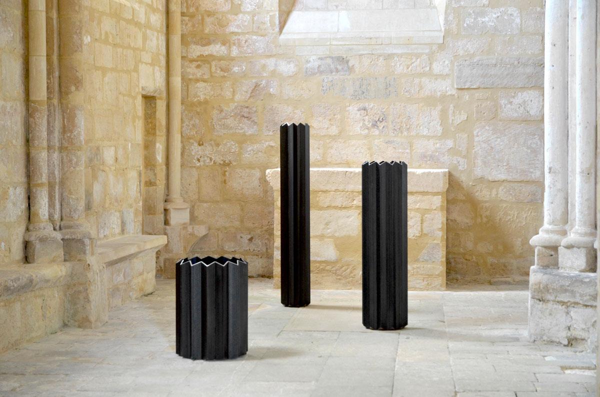 Modern Three Cathedral Vases by Jules Lobgeois