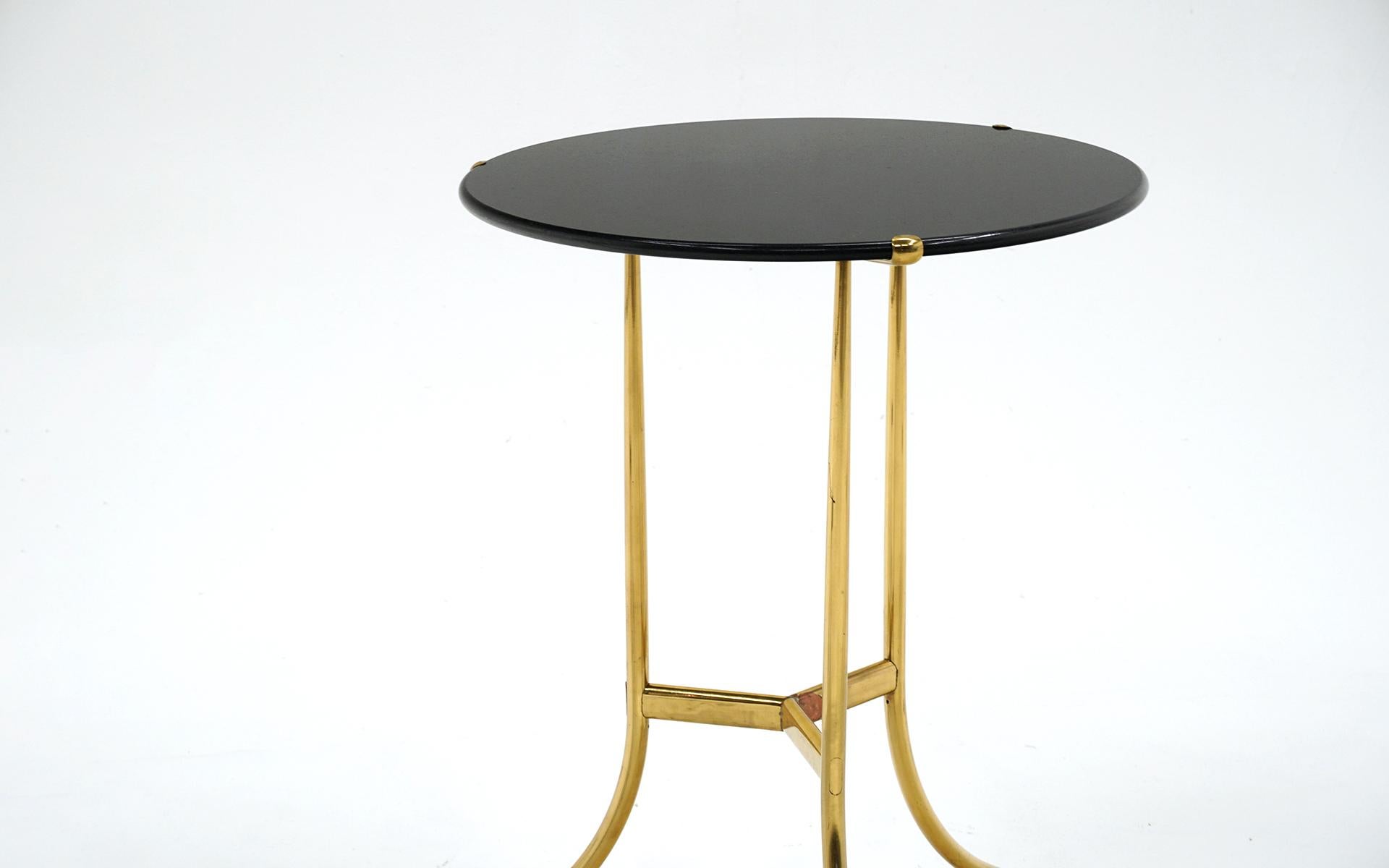 American Three Cedric Hartman Side Tables in Three different Finishes. Granite Tops. For Sale