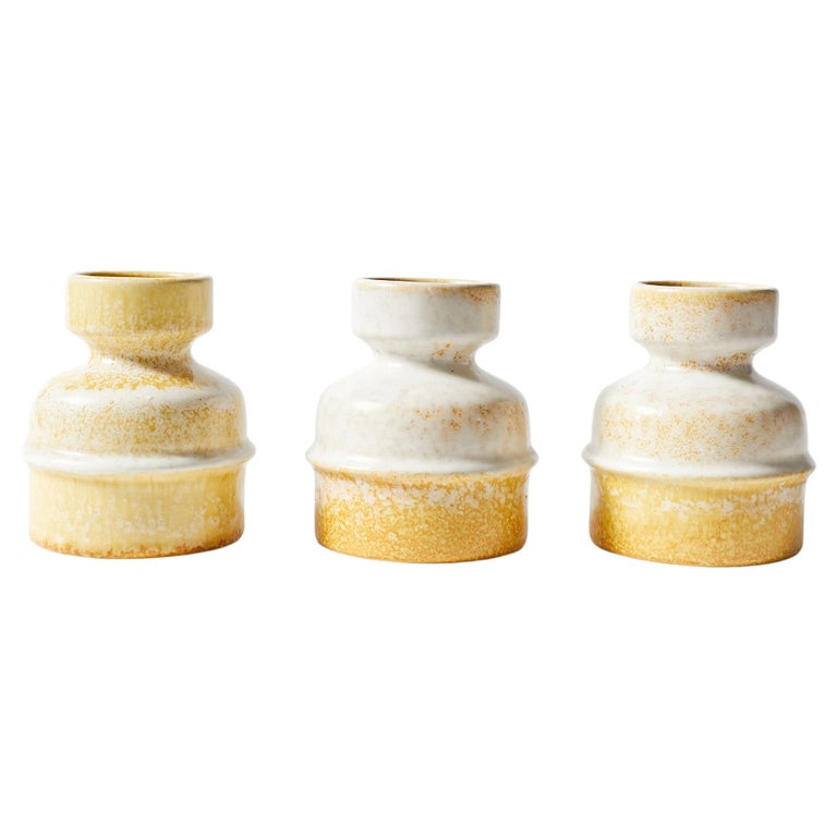 Three Ceramic Short Vases by Jasba Keramik Germany For Sale at 1stDibs