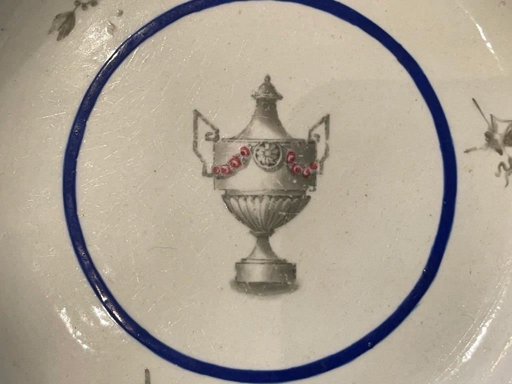 English Three Chelsea-Derby Porcelain Pieces For Sale