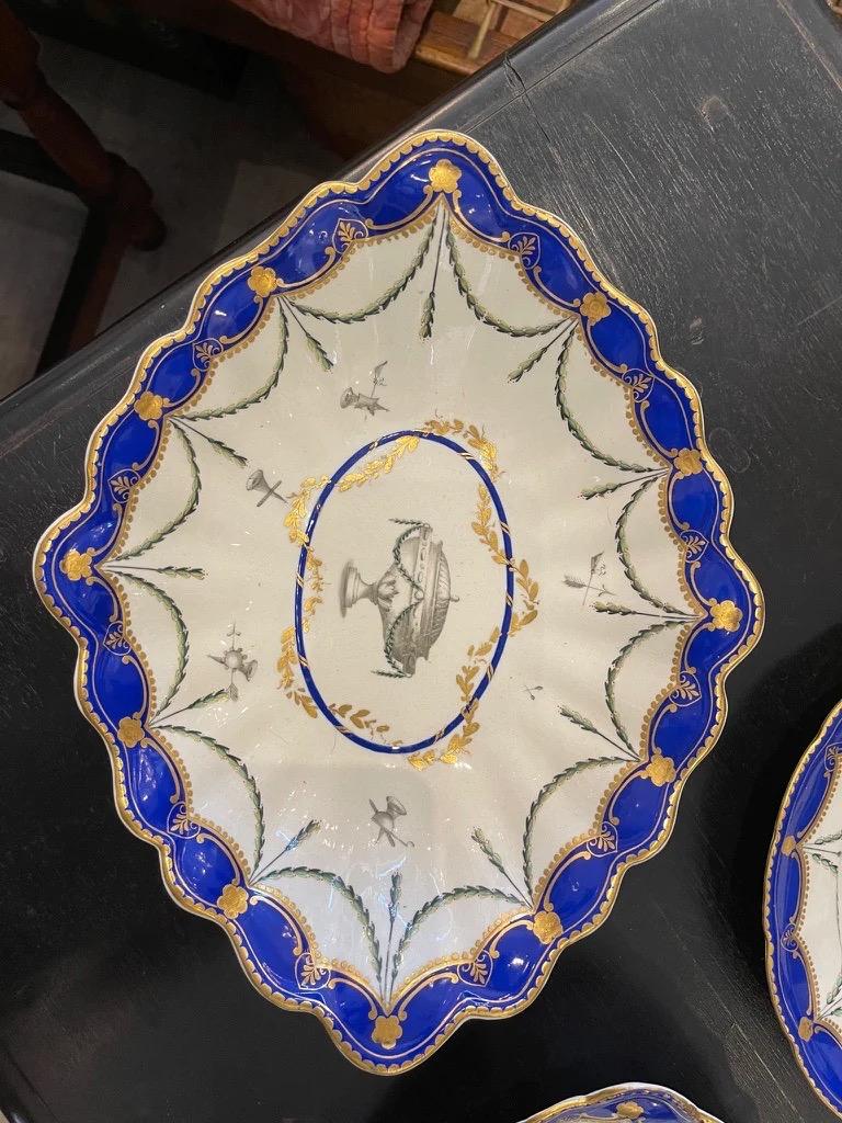 Late 18th Century Three Chelsea-Derby Porcelain Pieces For Sale
