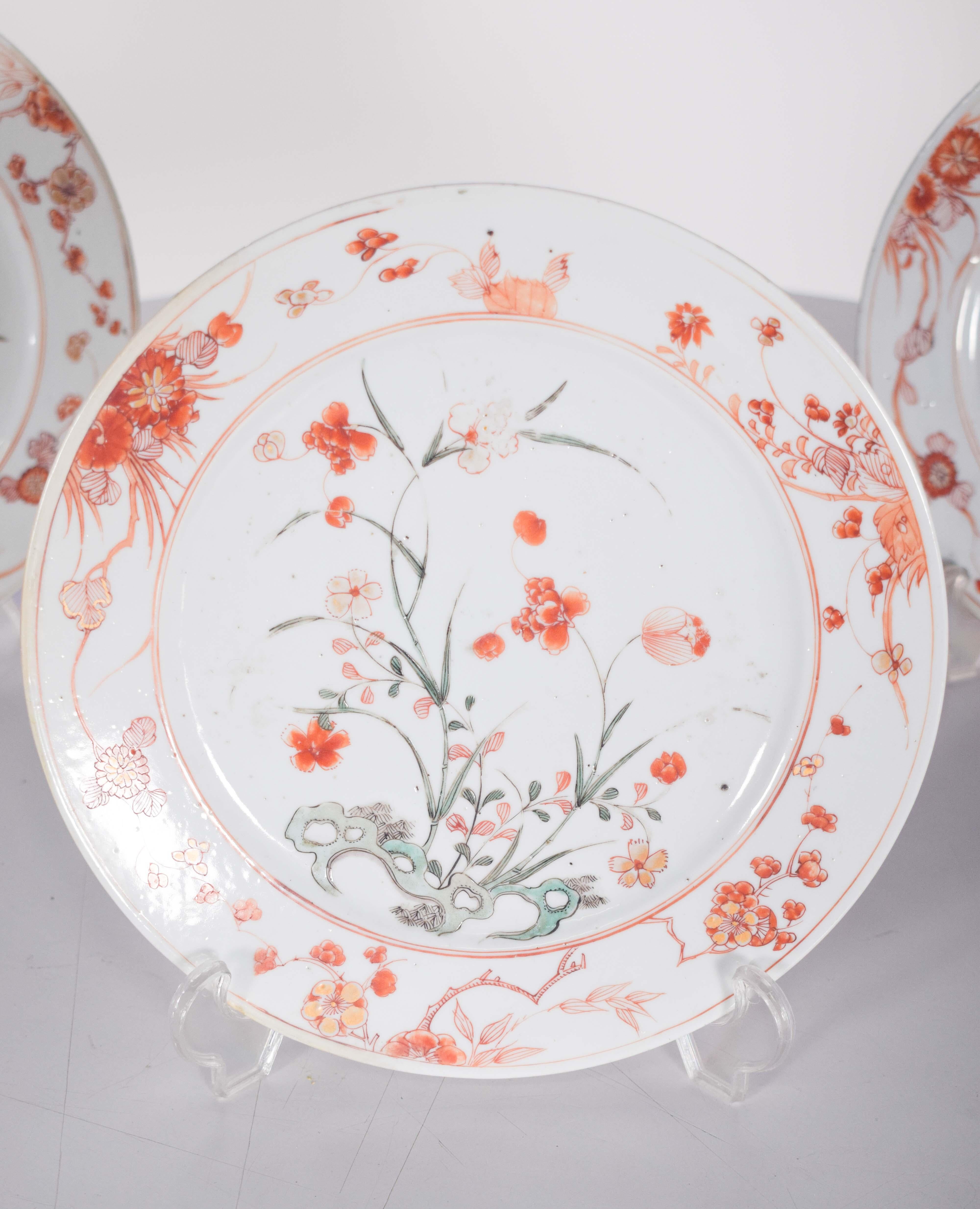Three Chinese Kangxi Porcelain Plates For Sale 1