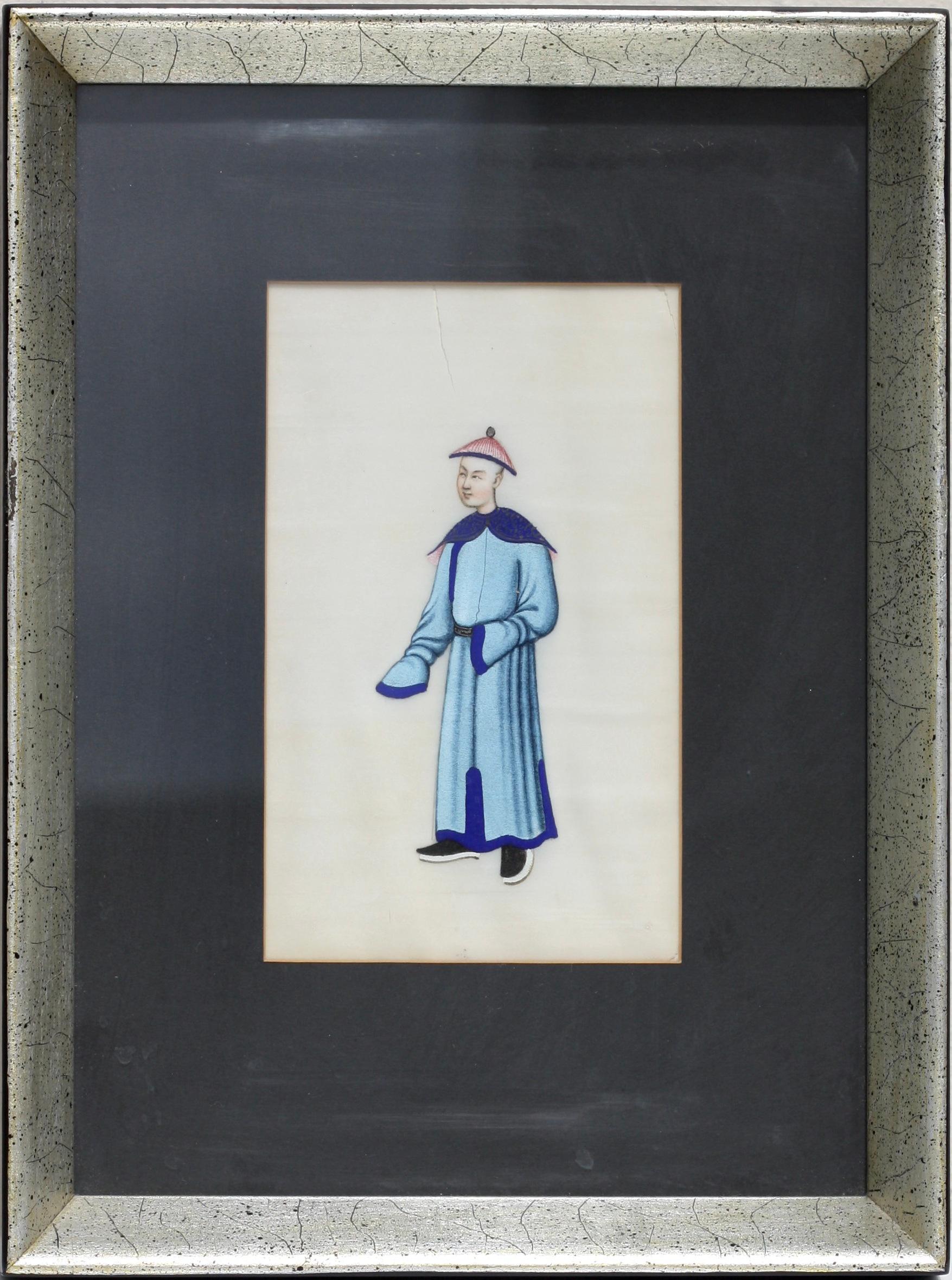 Paint Three Chinese Watercolors, 19th Century For Sale