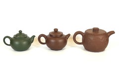 Three Chinese Yixing Clay Teapots