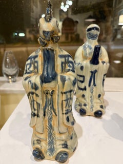 Two Chinese Zodiac Statues - Serpent, Rooster and Goat