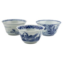 Three Chinoiserie Teabowl Set Circa 1725, Qing Dynasty, Yongzheng Reign