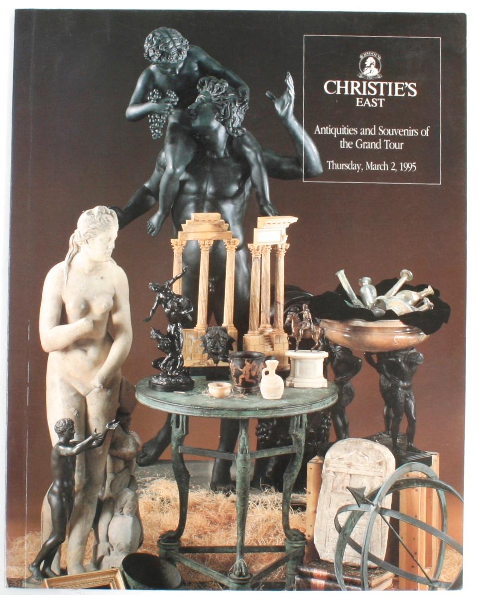 Christie's East Auction Catalogues, Antiquities and Souvenirs of the Grand Tour. Christie's East New York, 1995, 1997. Softcover with a total of 495 lots and results. Christie's South Kensington: Souvenirs of the Grand Tour and Neoclassical