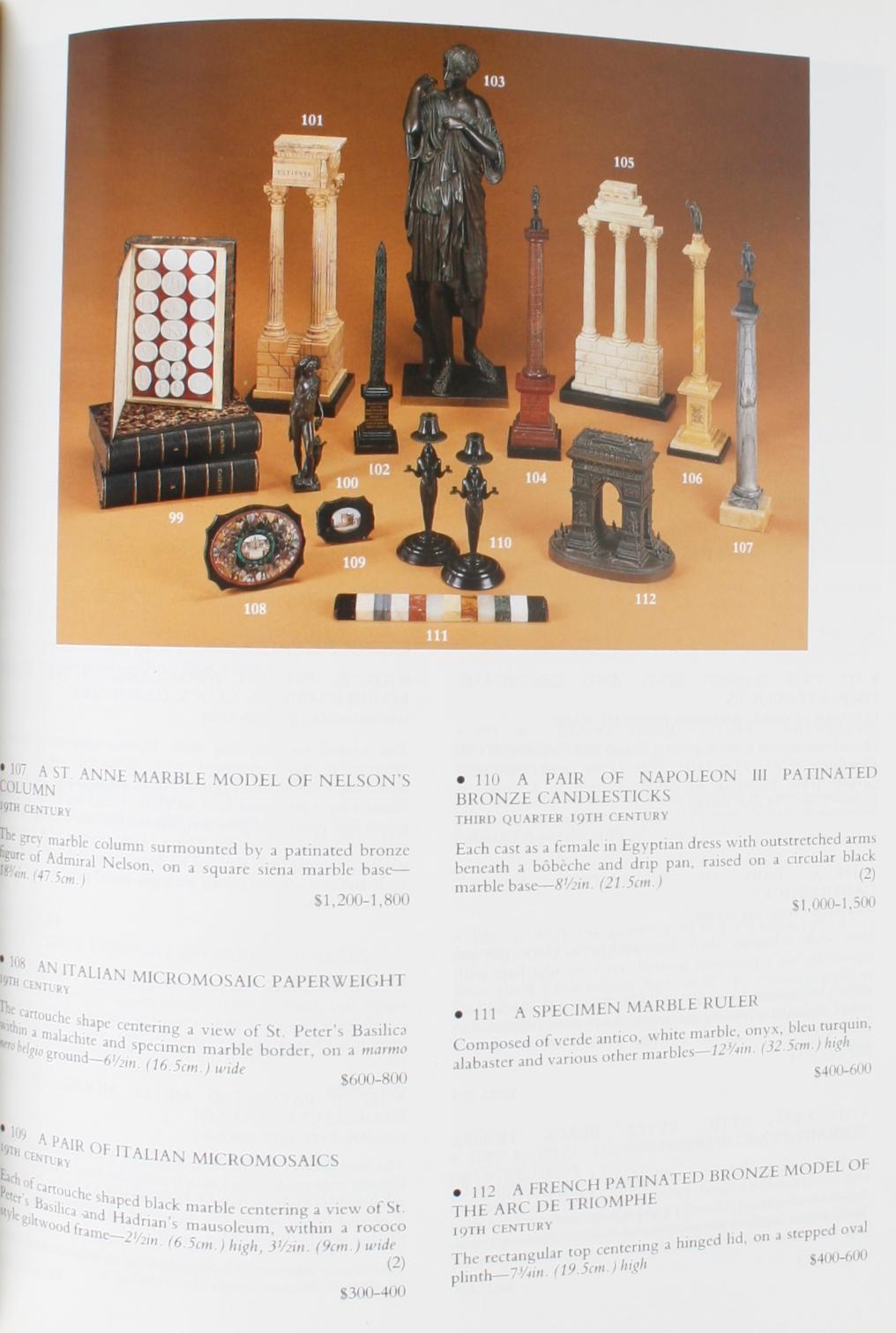 Three Christie's Auction Catalogues, Antiques and Souvenirs of the Grand Tour 3