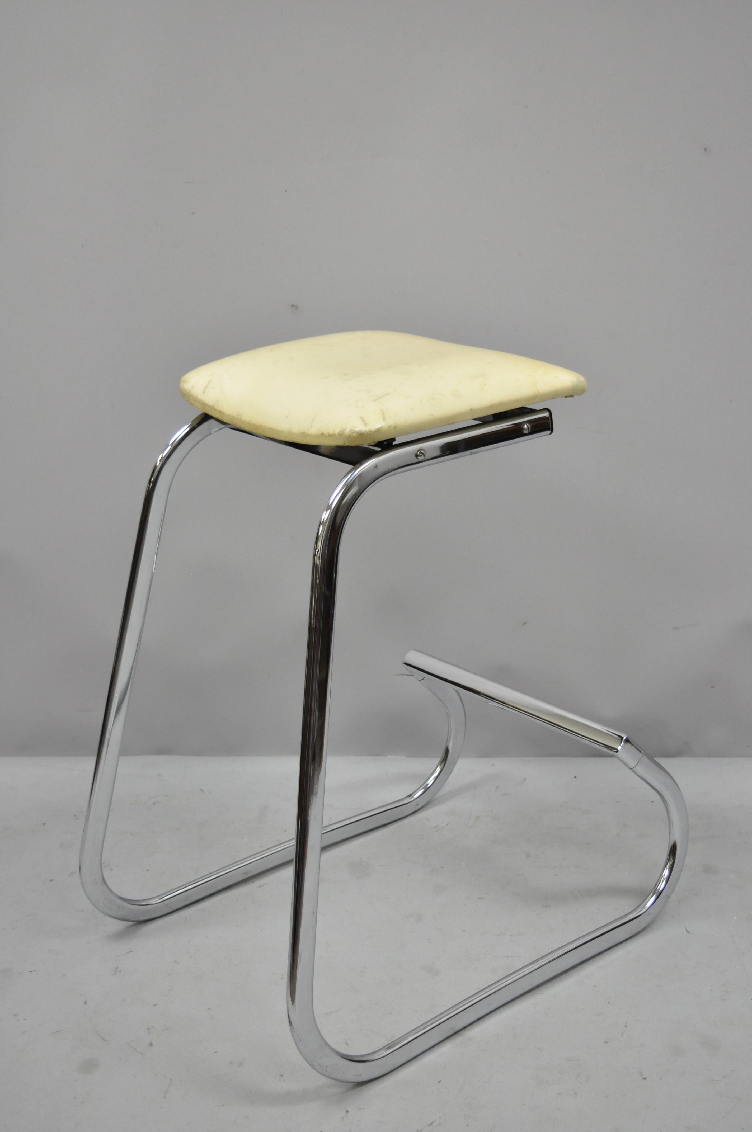 Three Chrome Frame Prometheus Bar Stools by John Behringer for Stendig 3