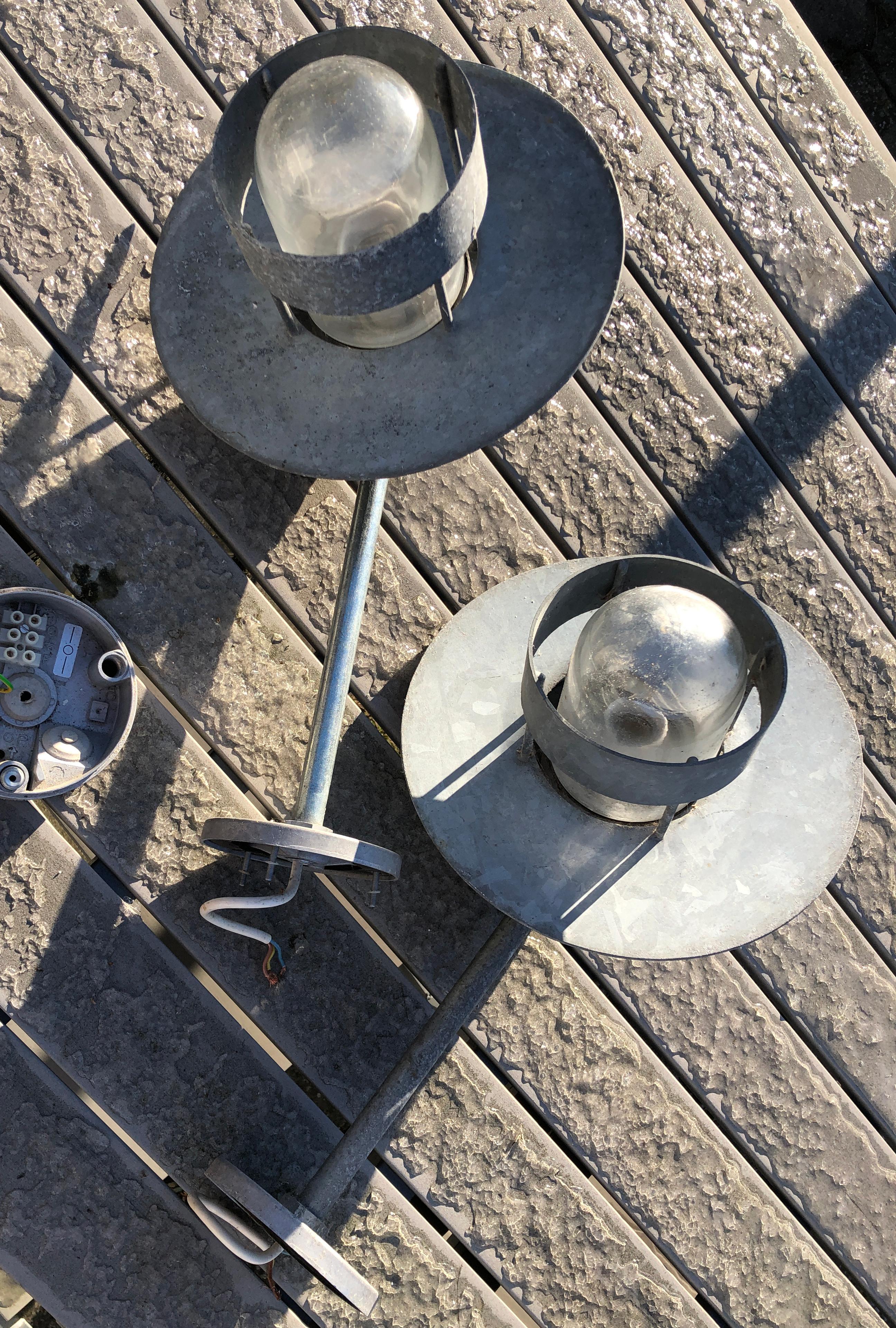 Three Classic Louis Poulsen Outdoor lamps 