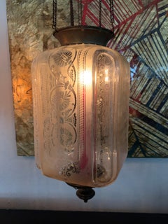 Four Clear Glass Art Nouveau Candle Lanterns by Baccarat France, circa 1890