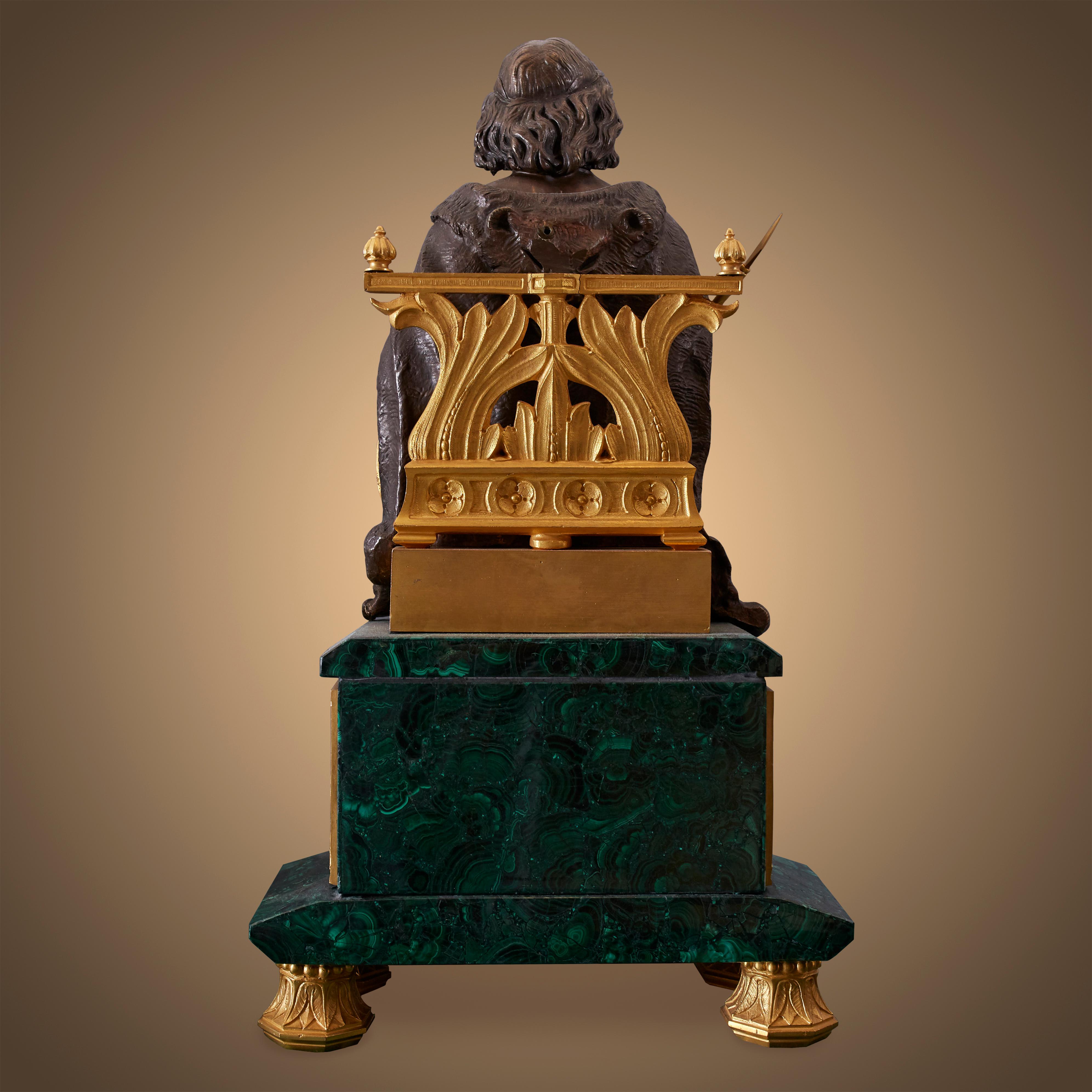 Three-Piece Clock Garniture 19th Century. For Sale 8