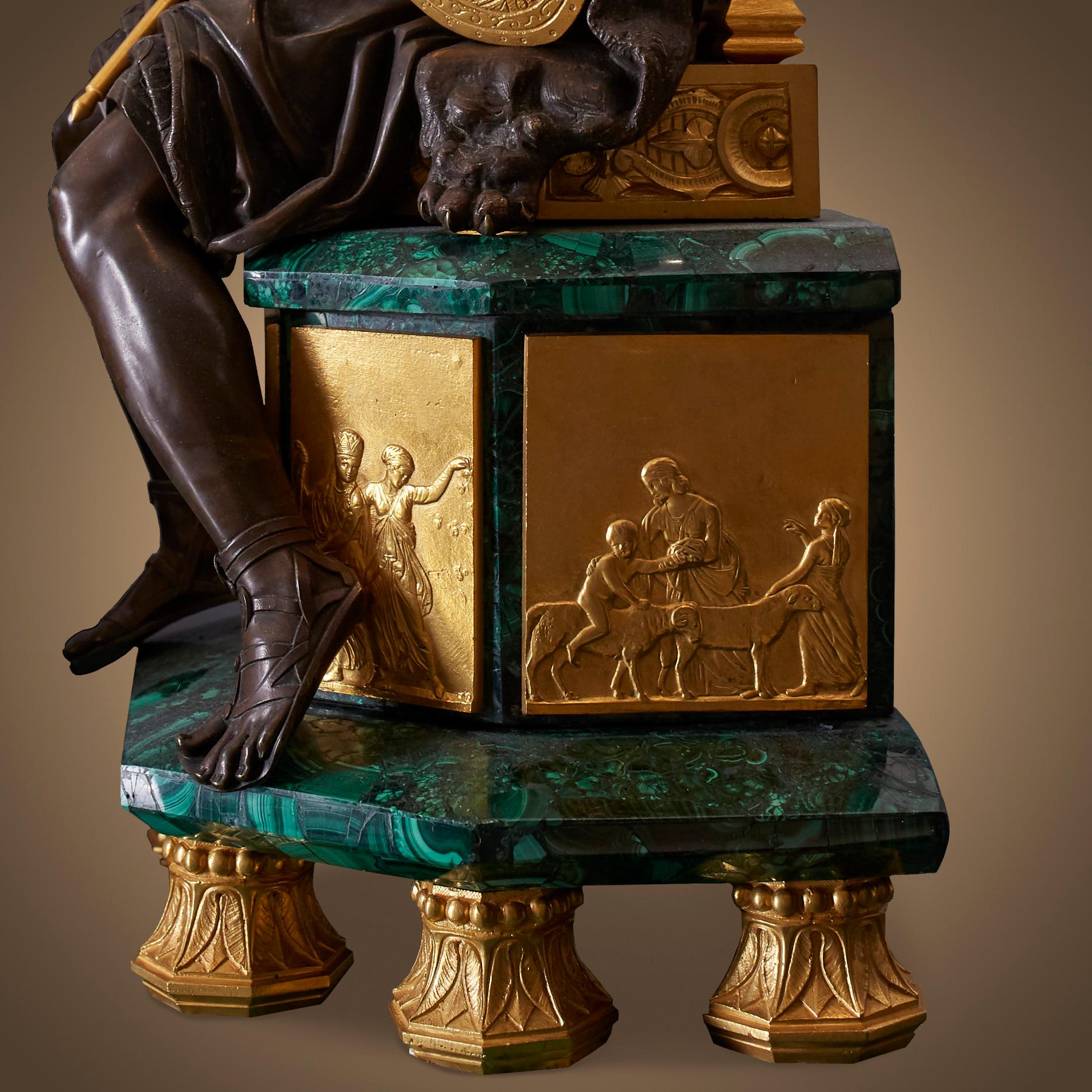 Three-Piece Clock Garniture 19th Century. For Sale 10