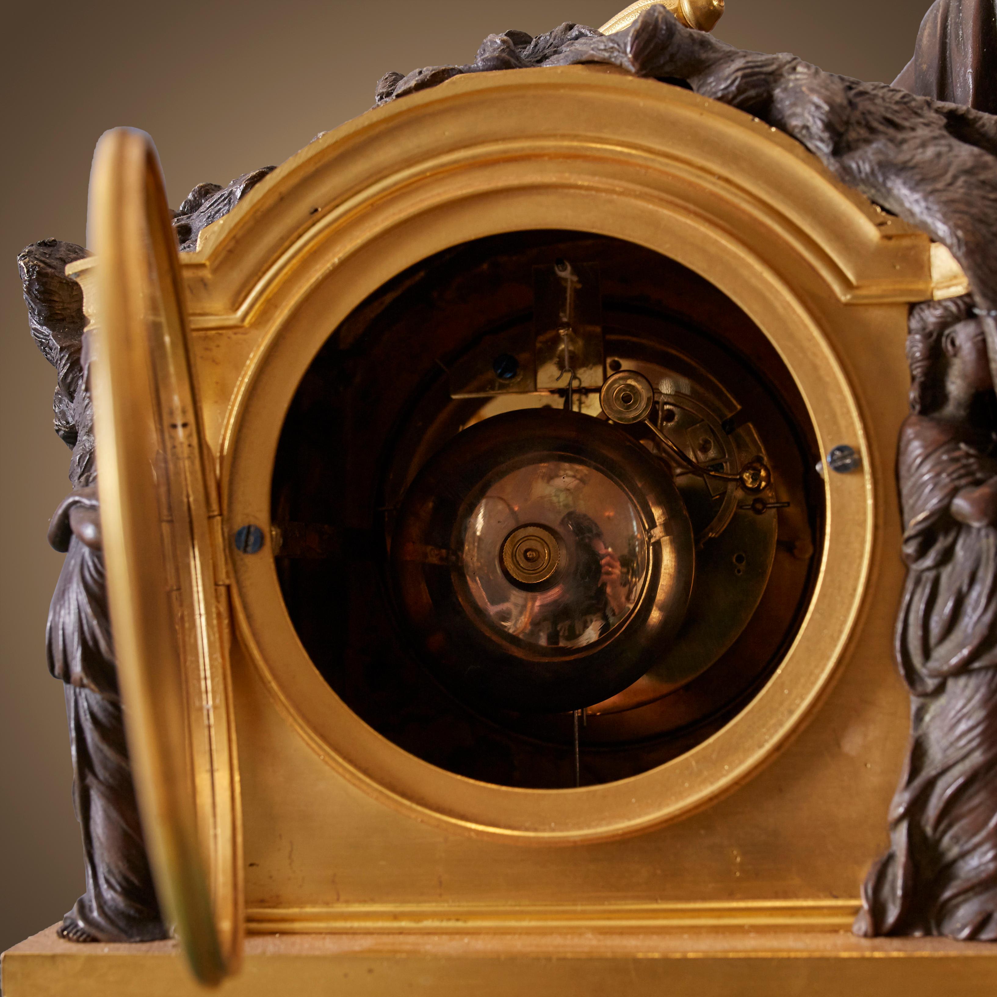 Three-Piece Clock Garniture 19th Century. For Sale 1