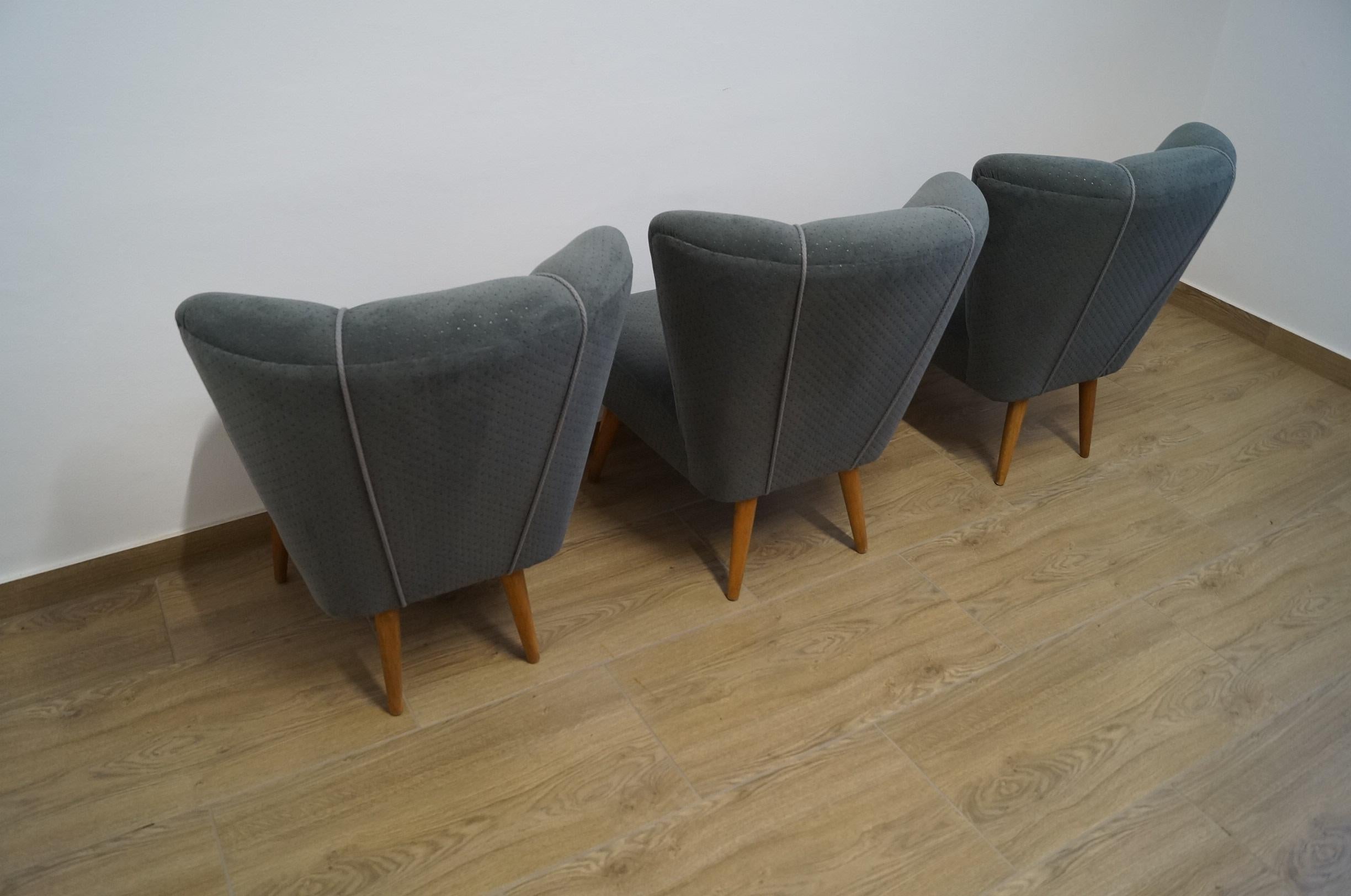 Three Club Armchairs Design . For Sale 4