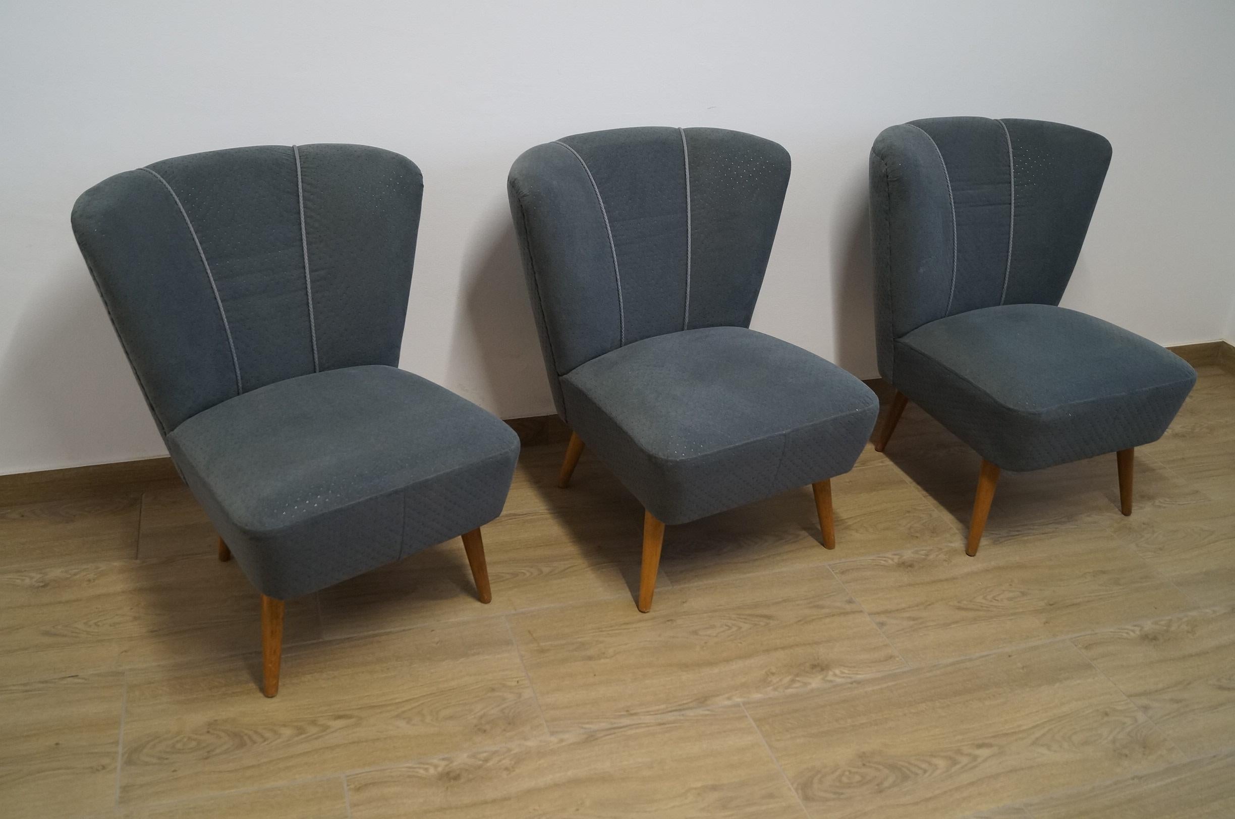 Three Club Armchairs Design . For Sale 5