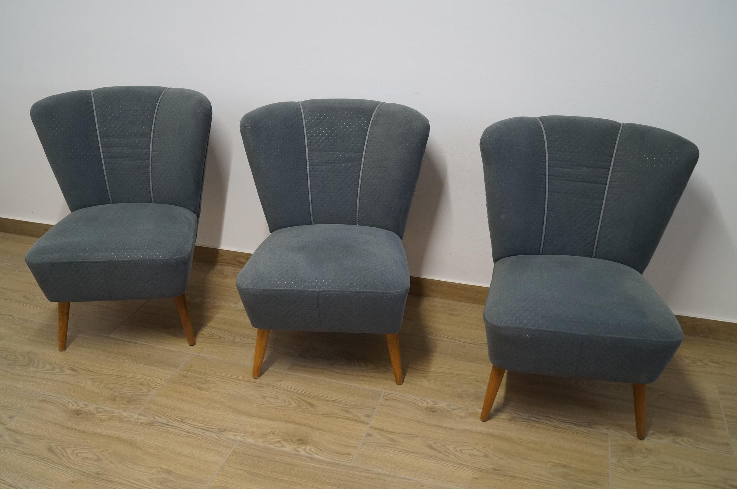 Three Club Armchairs Design . For Sale 7