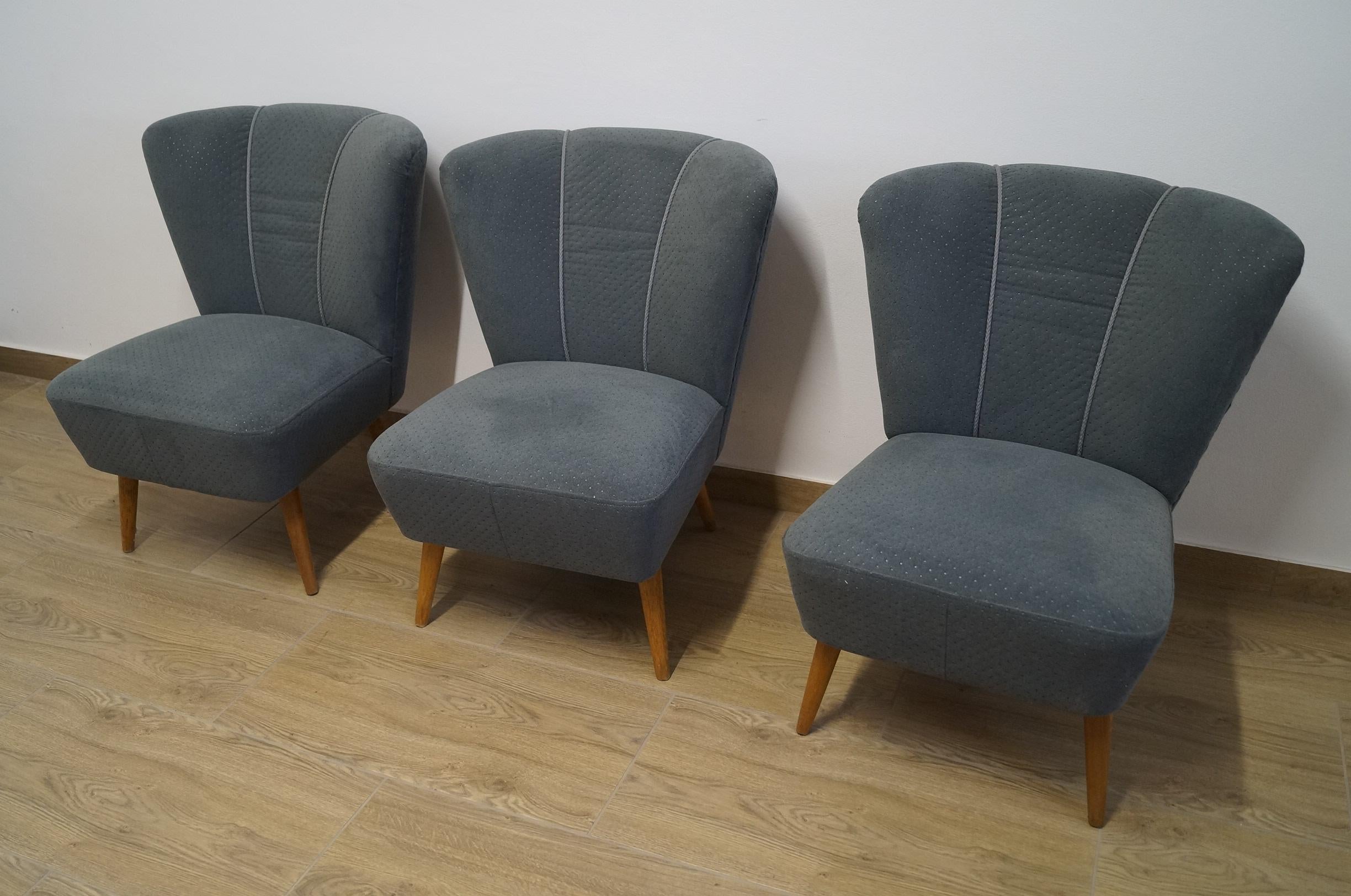 Three Club Armchairs Design . For Sale 2