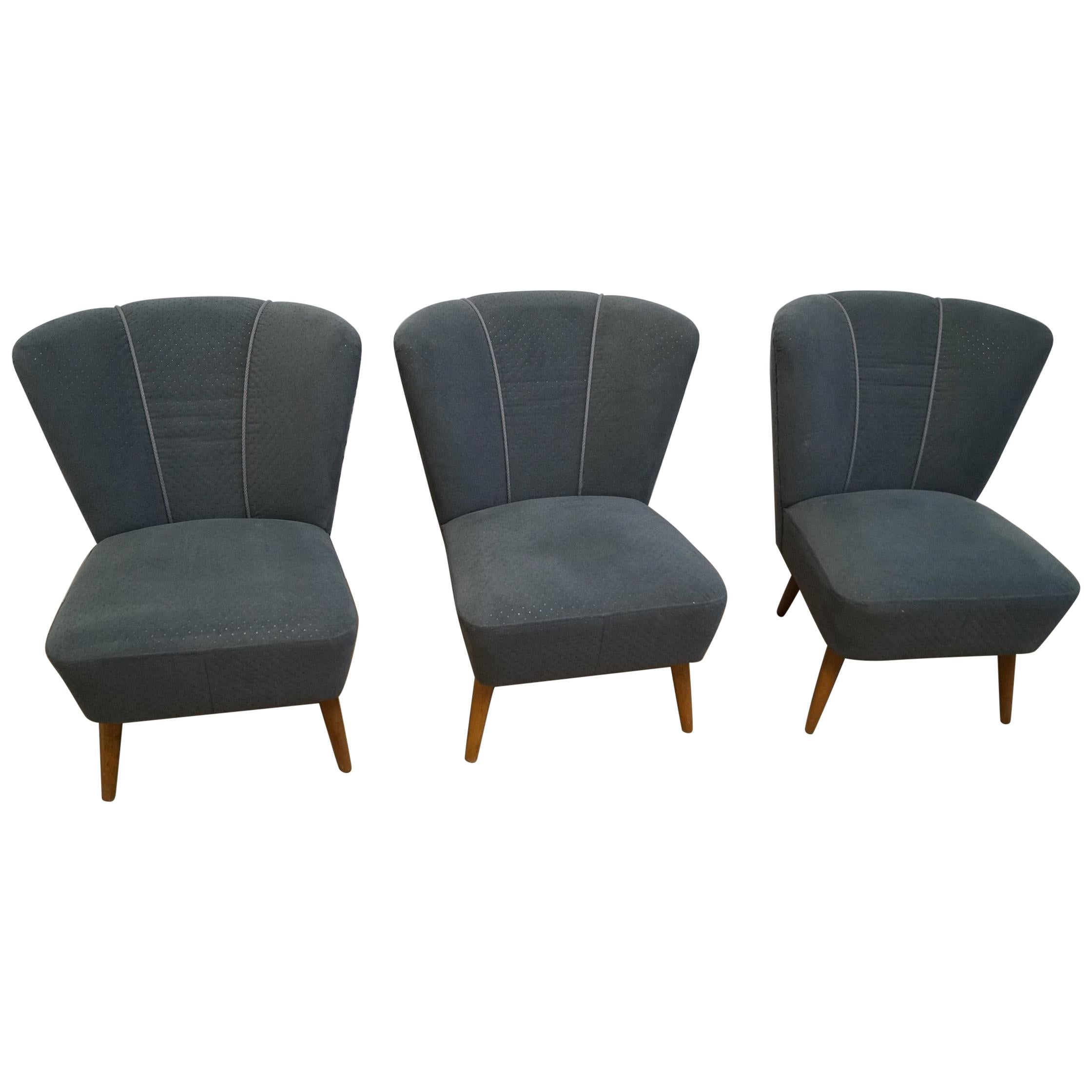 Three Club Armchairs Design . For Sale