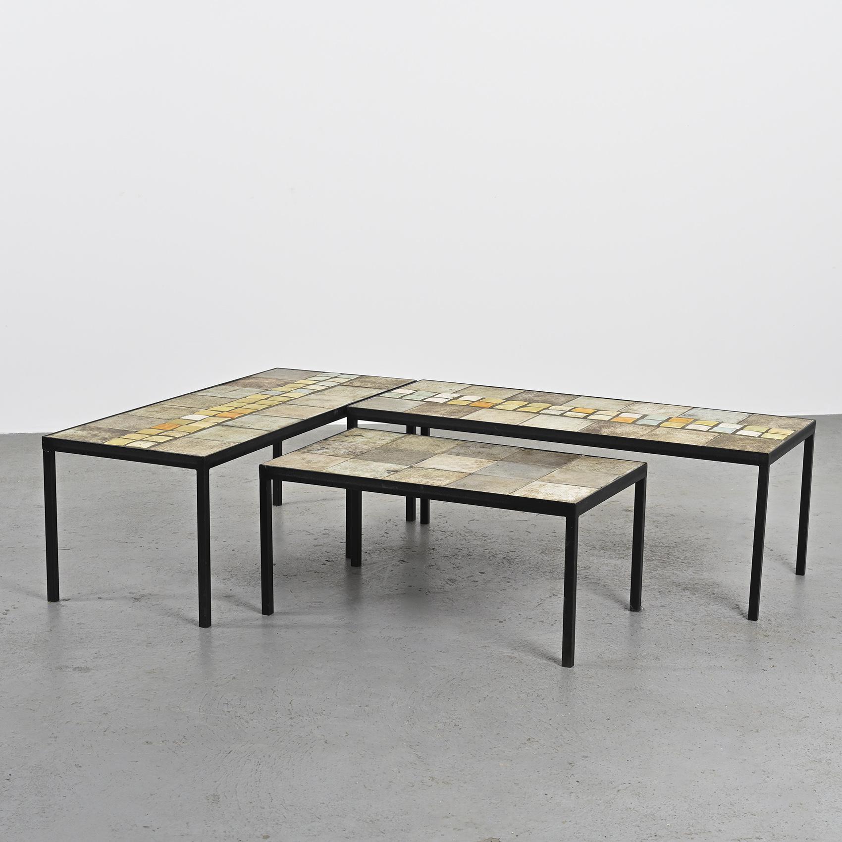 Three coffee tables by Les 2 Potiers, France, circa 1965 For Sale 4