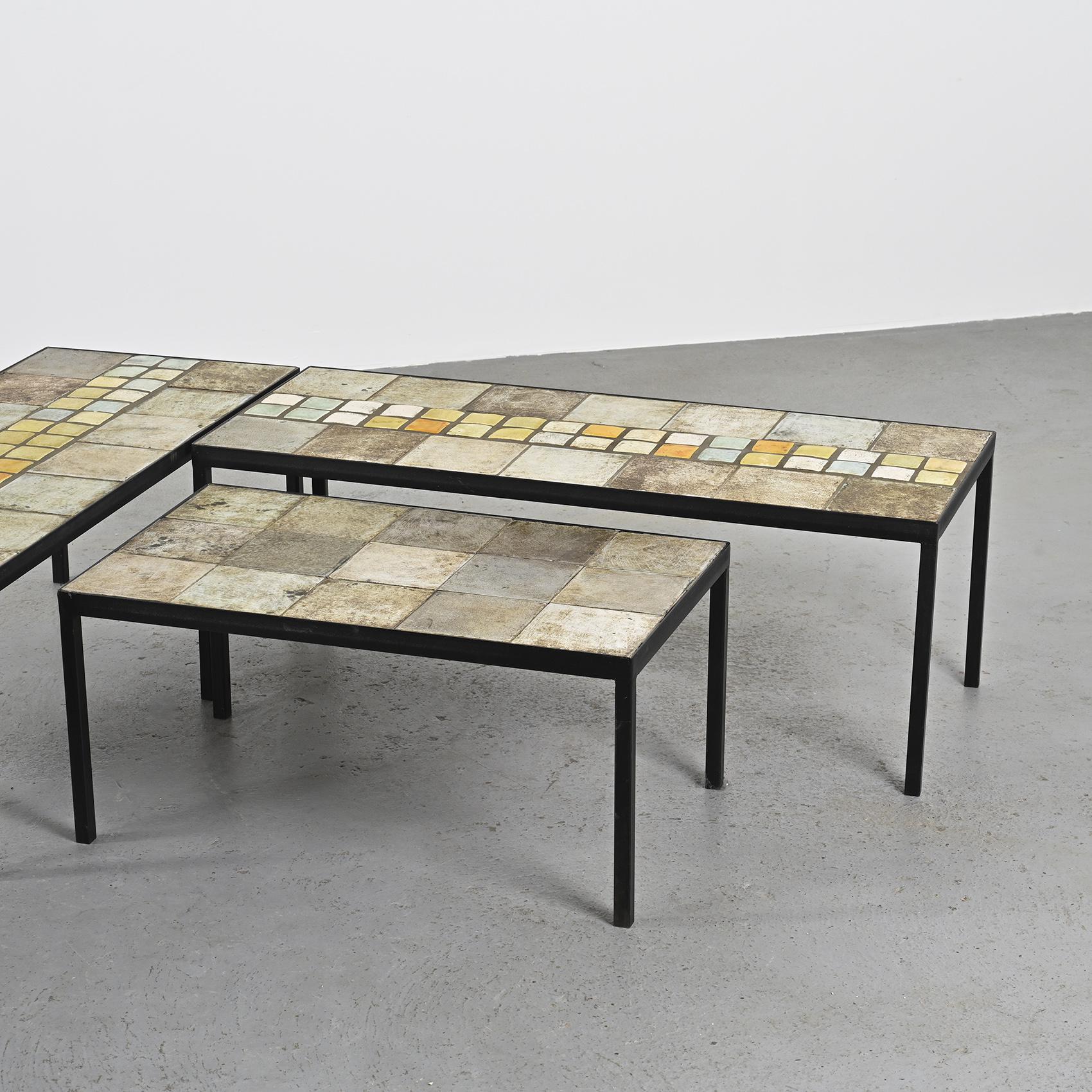 Three coffee tables by Les 2 Potiers, France, circa 1965 For Sale 8