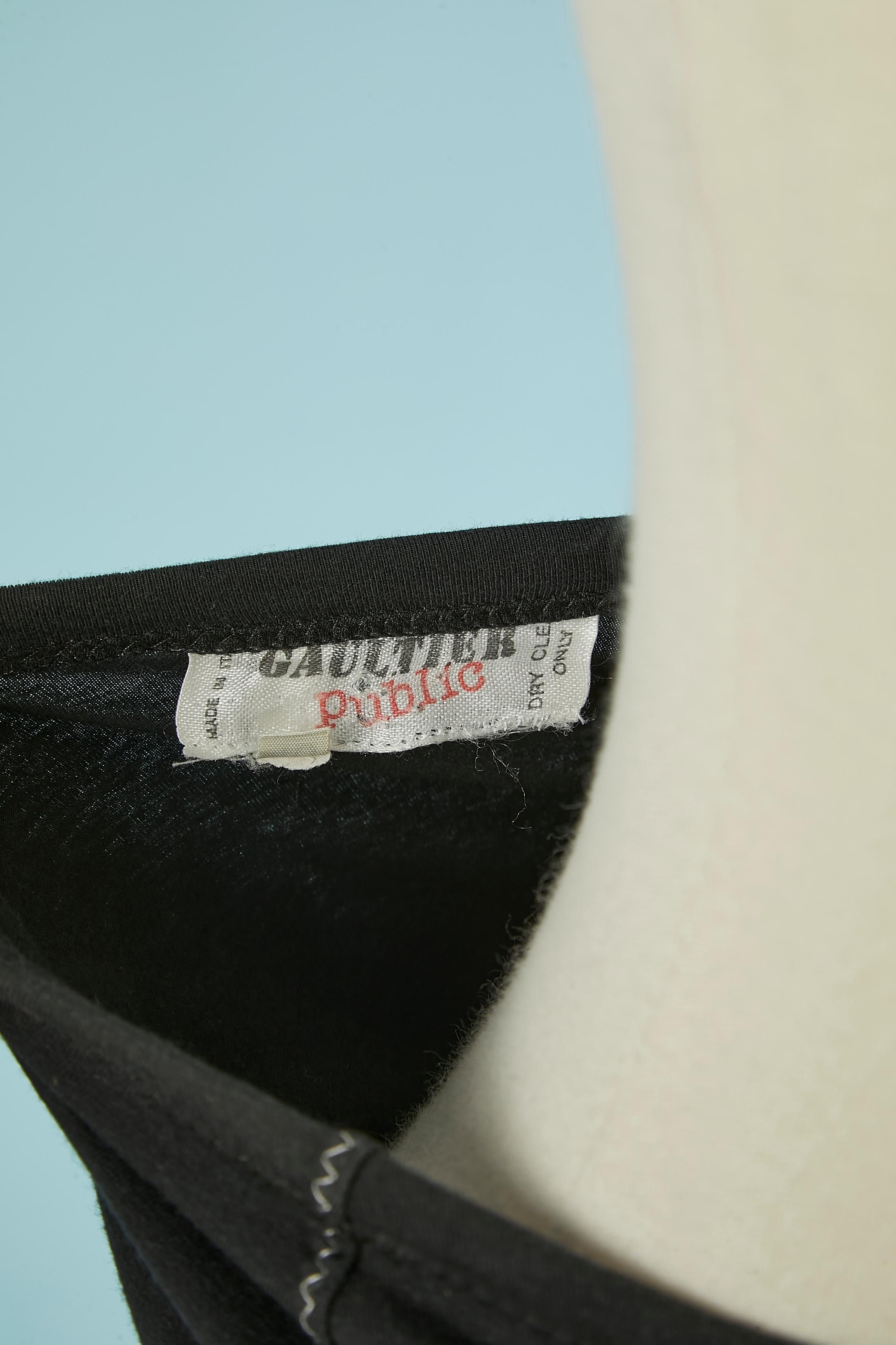 Dreifarbiger Stretch-Jersey-Rock GAULTIER Public im Angebot 1