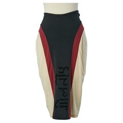 Gonna a tre colori in jersey elasticizzato GAULTIER Public