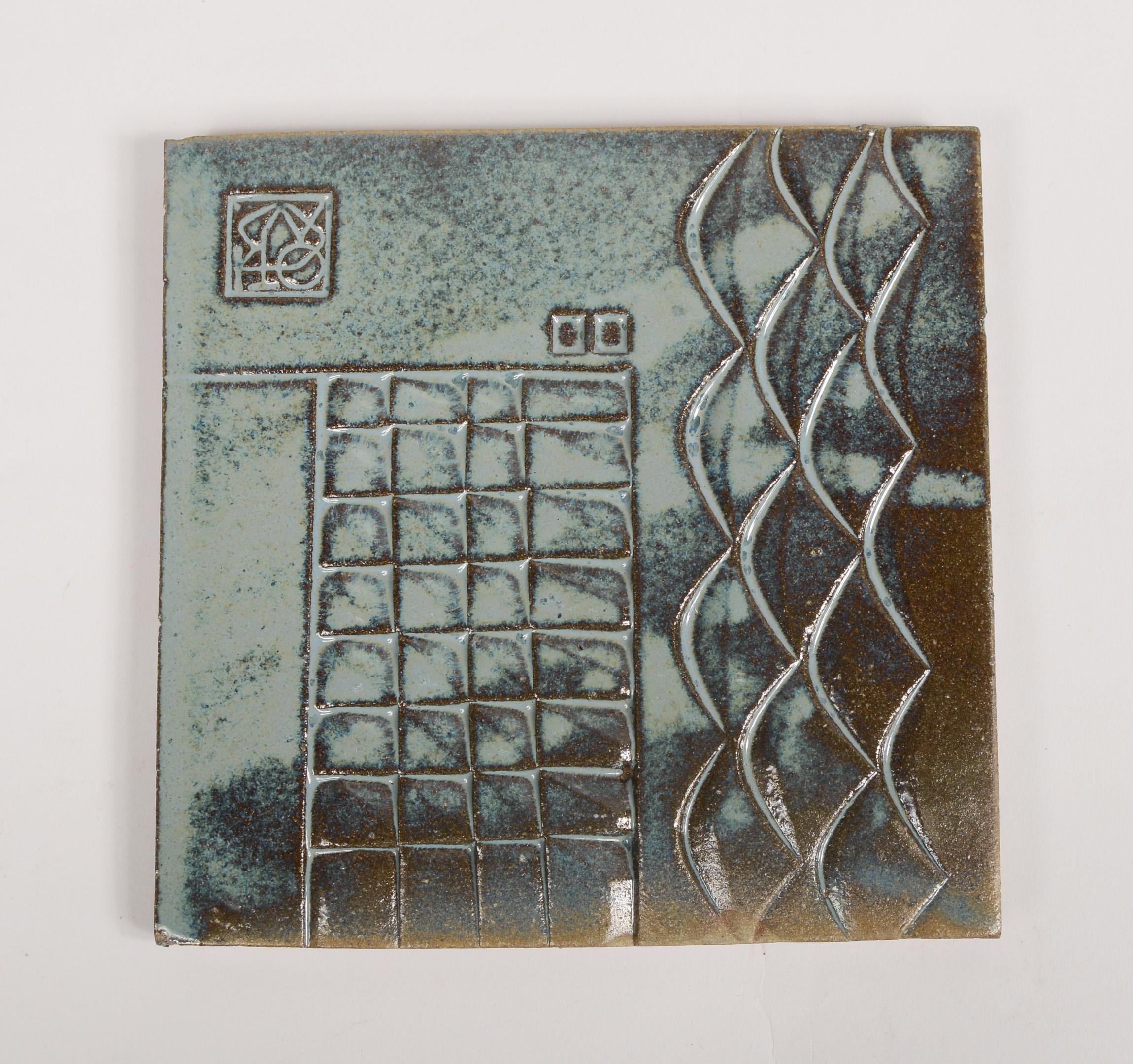 Three Cosanti Ceramic Tiles by Paolo Soleri In Good Condition In San Mateo, CA
