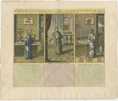 Three Costume Prints of the Emperor of China & of the Ladies of His Court, 1732