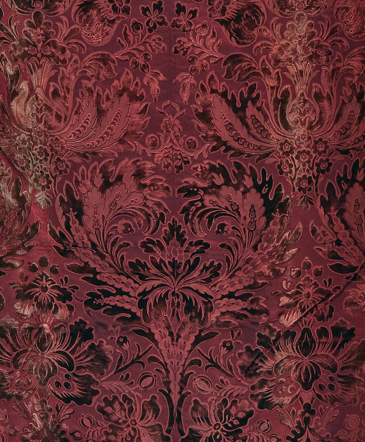 velvet damask curtains