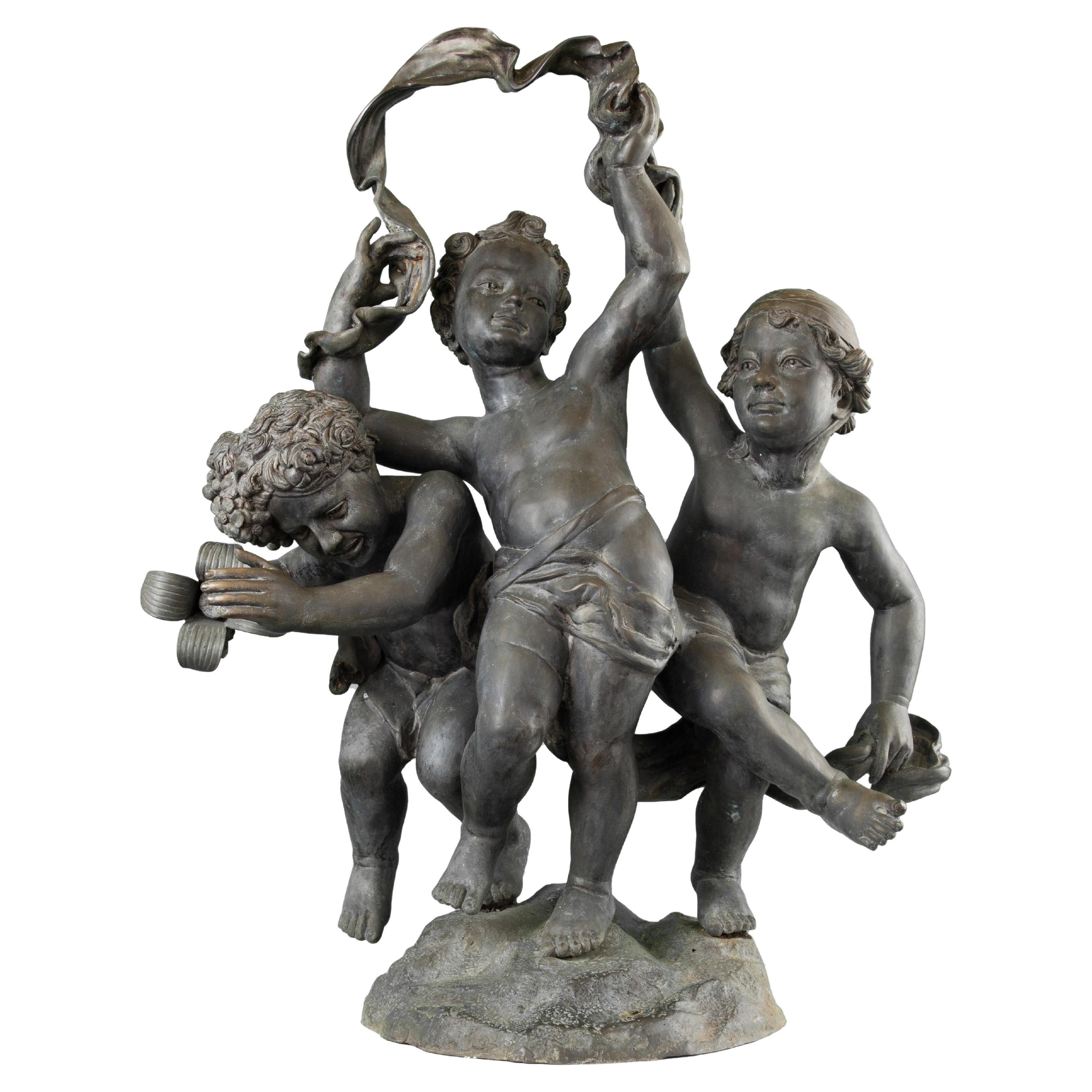 Three Dancing Putti - after Charles Petre (1828-1907) For Sale