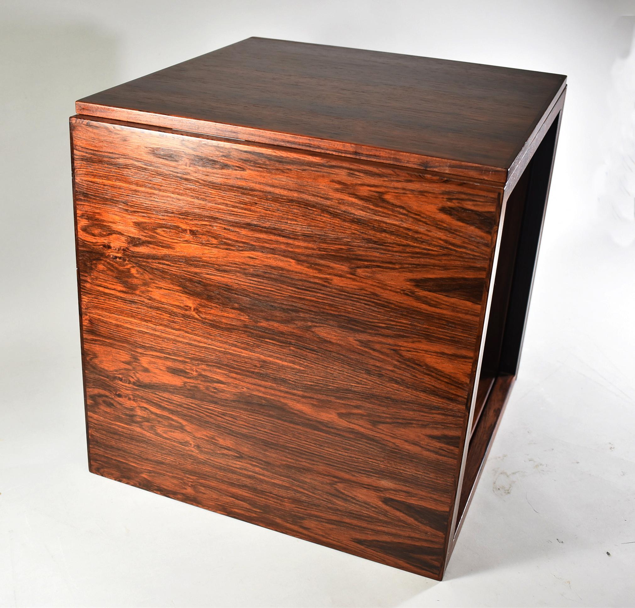 Modern Three Danish Rosewood Nesting Tables Kai Kristiansen  For Sale