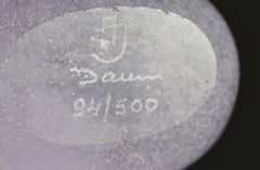 Three Daum "La Belle Endormie" Pate de Verre Figures Female Faces