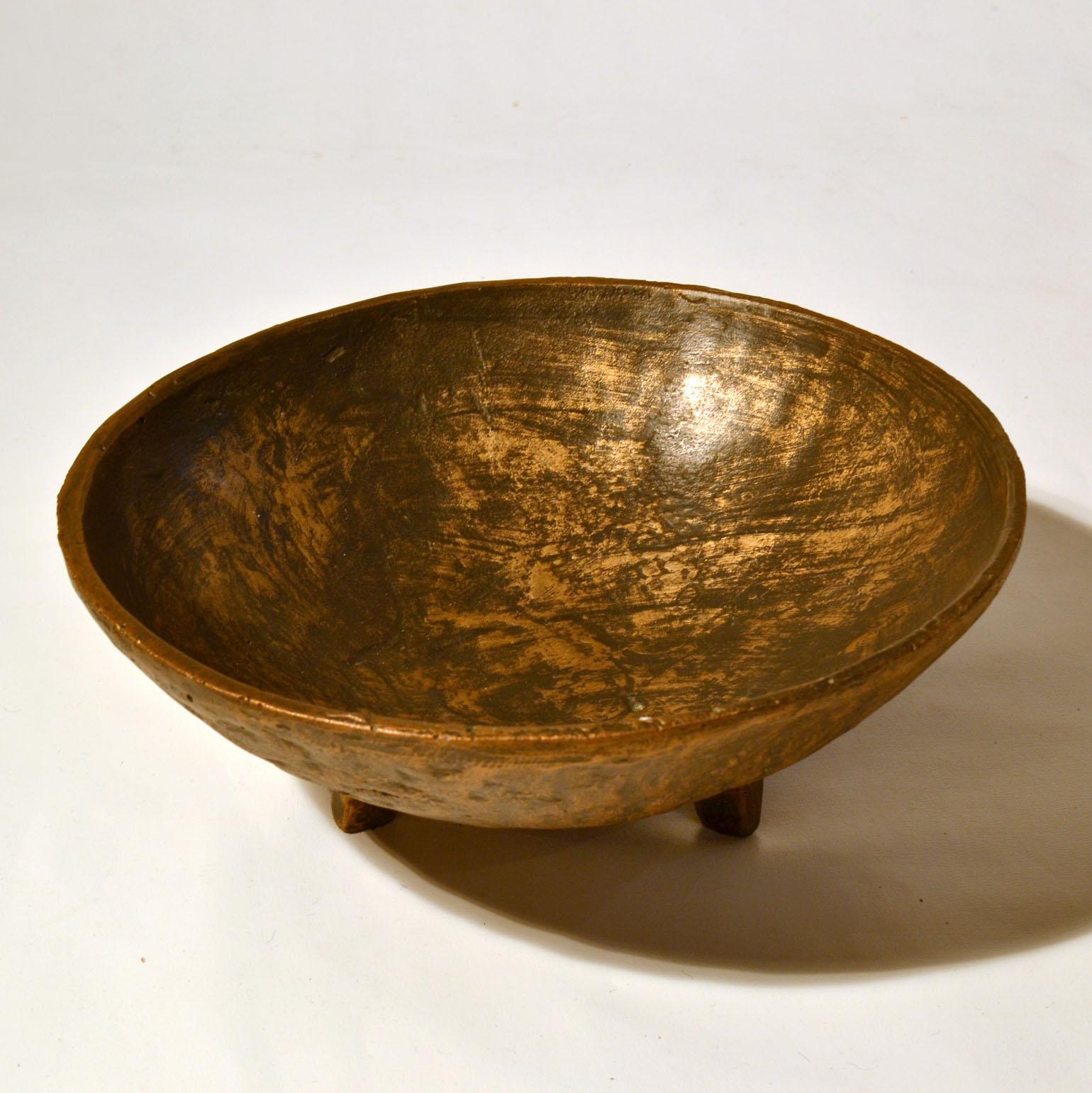 Late 20th Century Three Decorative Bronze Mid-Century Modern Bowls
