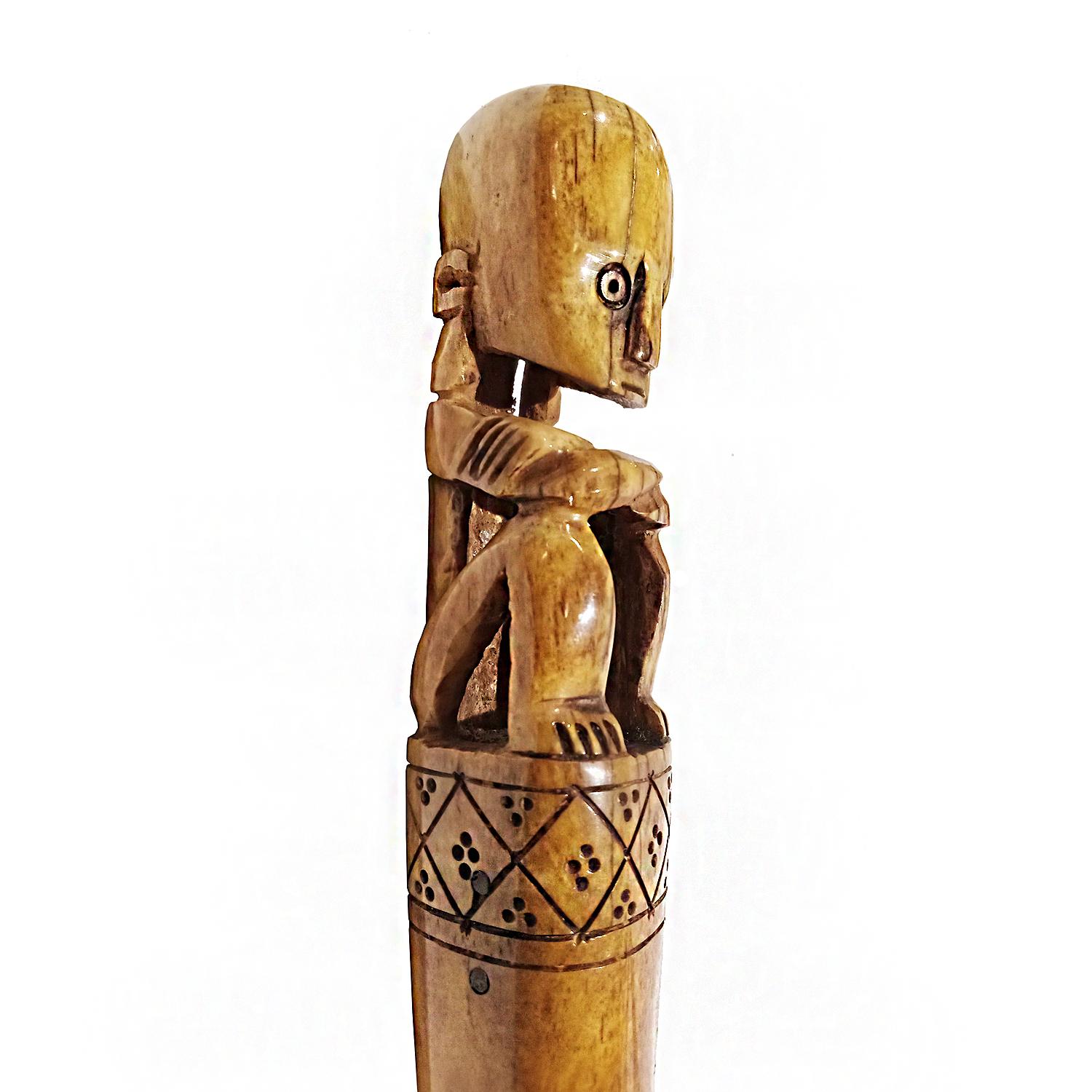 Three Decorative Wood Batons, Indonesia, Mid-20th Century For Sale 5