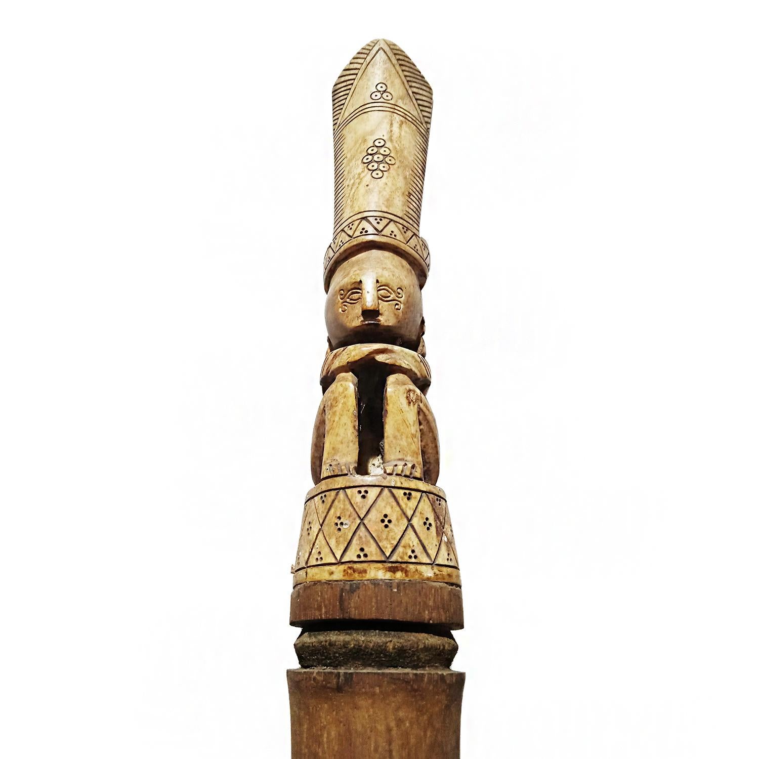 Three Decorative Wood Batons, Indonesia, Mid-20th Century For Sale 8