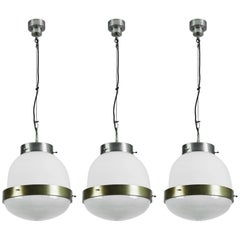 Used Three "Delta Grande" Suspension Lamps by Sergio Mazza for Artemide