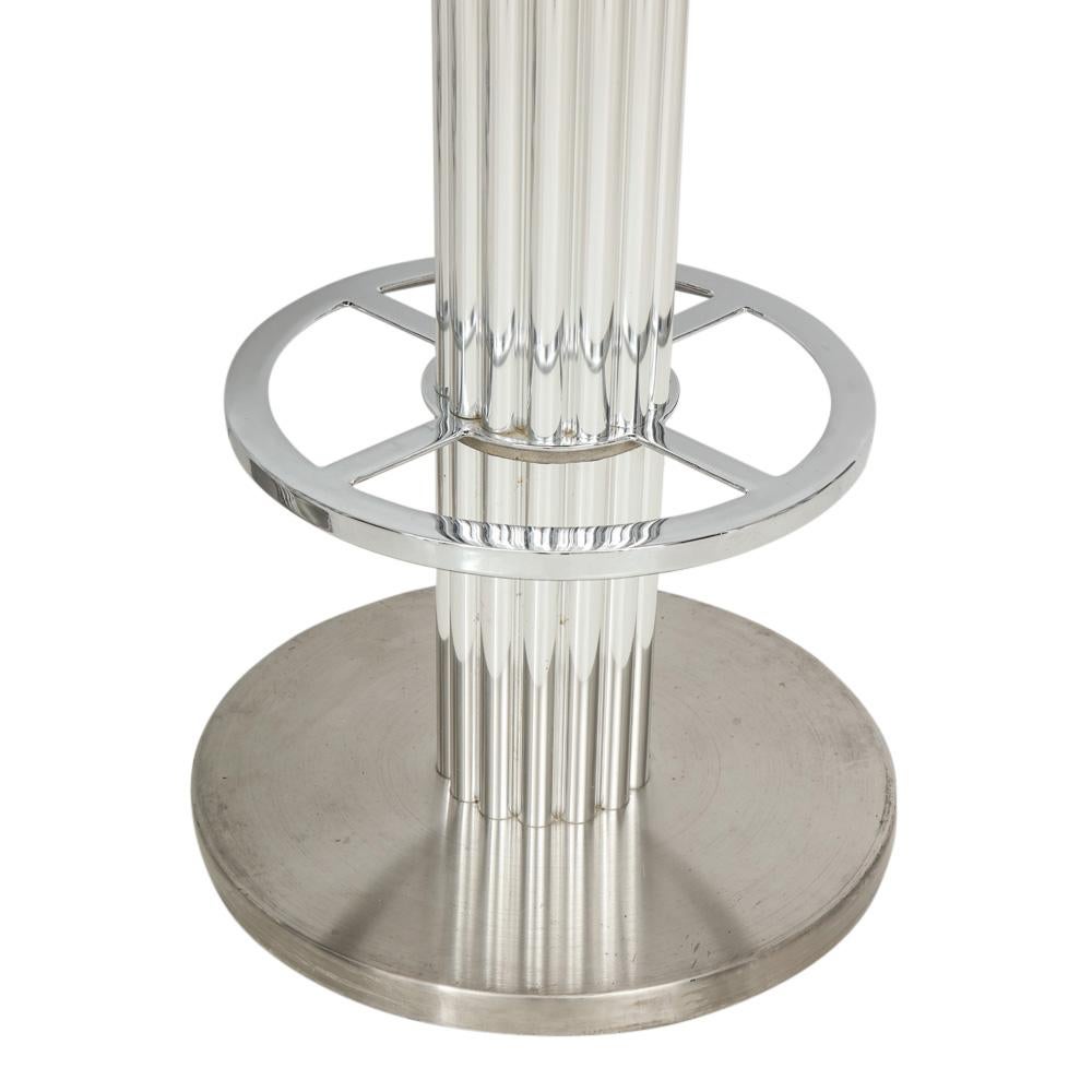 Steel Designs for Leisure Bar Stools, Chrome and Leather Swivel