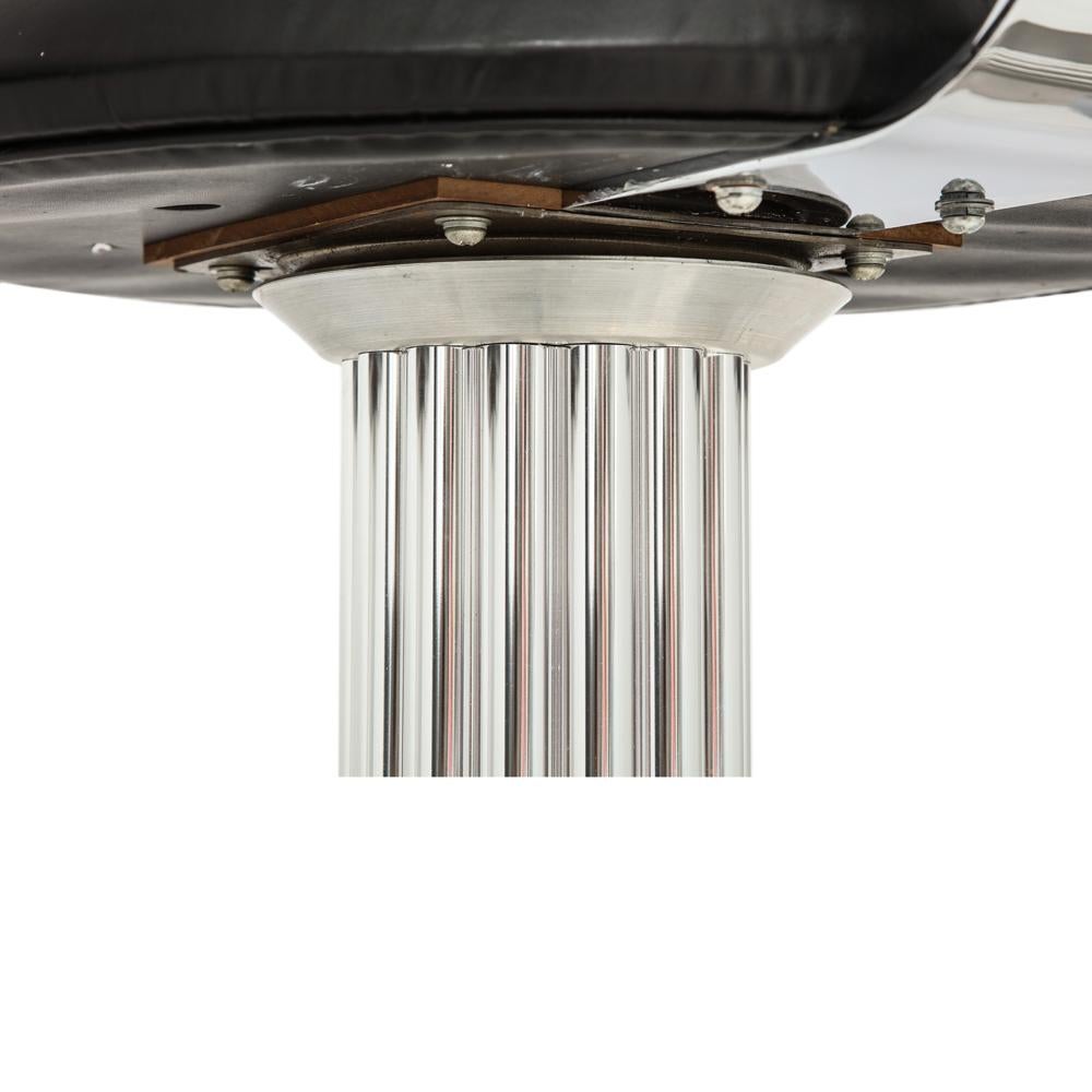 Designs for Leisure Bar Stools, Chrome and Leather Swivel 5
