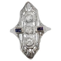Three Diamond Ring In Platinum