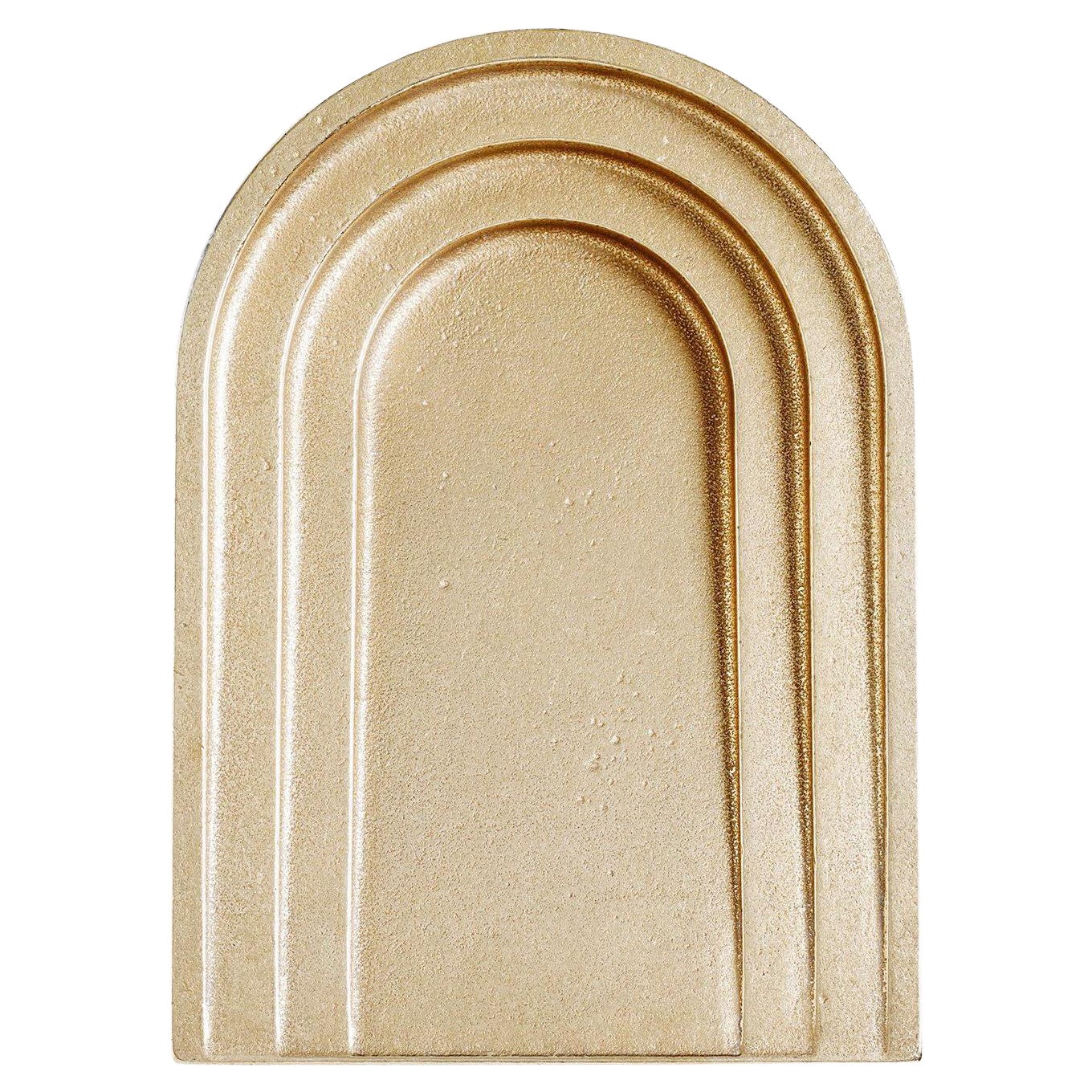 Three-Dimensional Effect Polished Golden Bronze Thoronet Dish by Henry Wilson