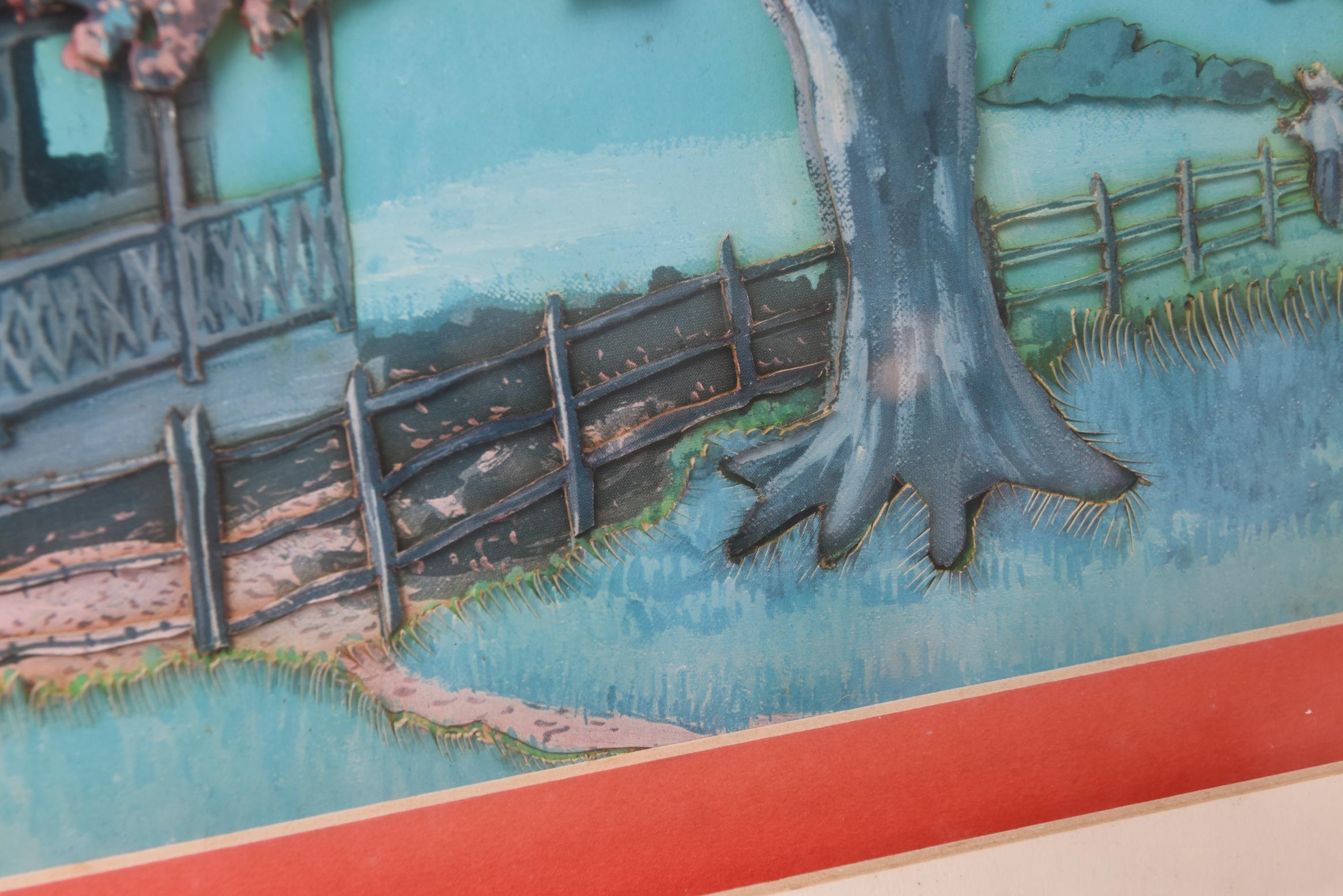 Three Dimensional Original Landscape Painting by Luis Germán Cajiga Puerto Rico 1