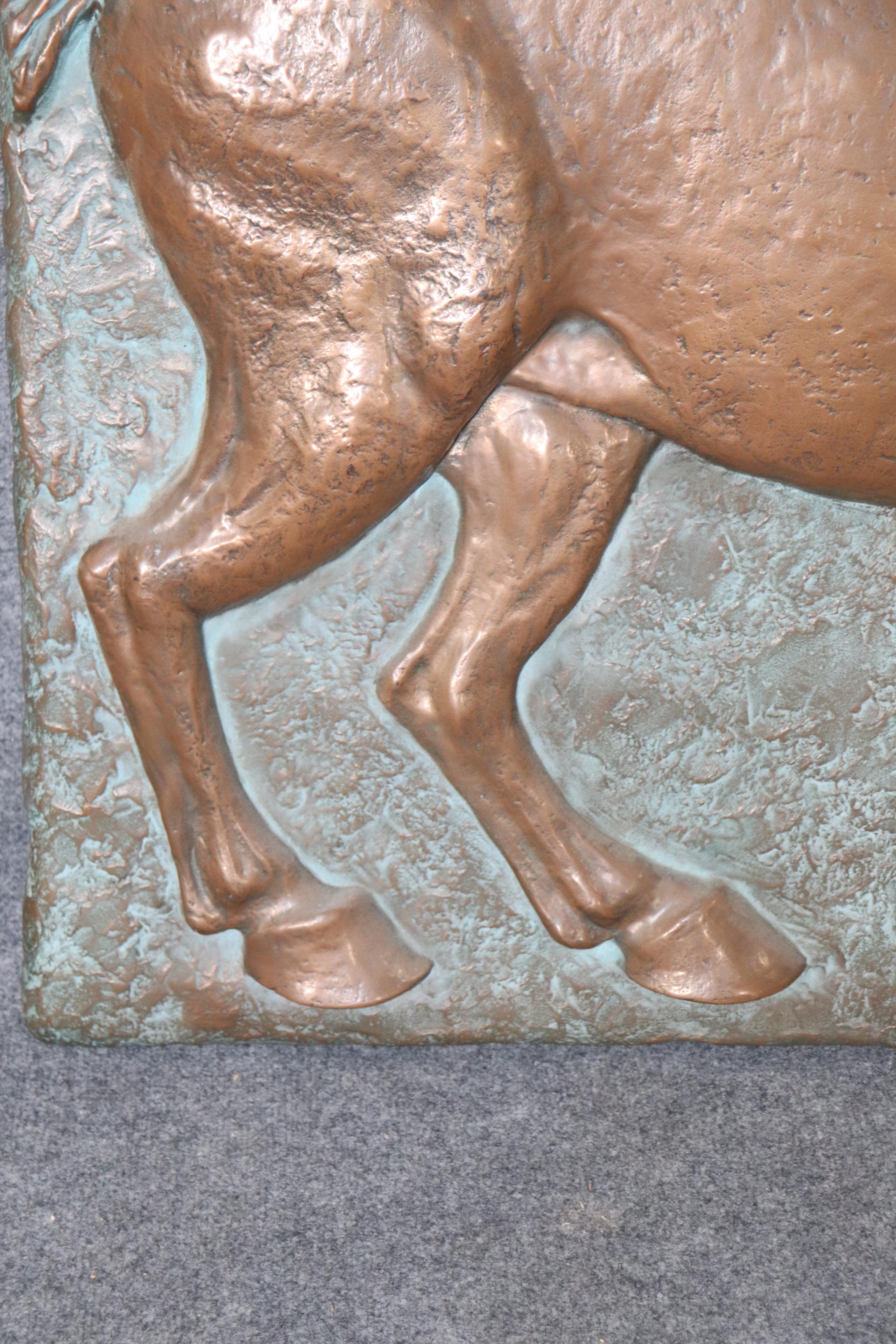Three Dimensional Relief of Stallion In Good Condition For Sale In Brooklyn, NY