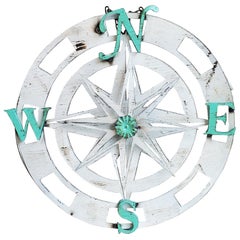 Retro Three Dimensional Wall Hanging Compass with Rotating Star