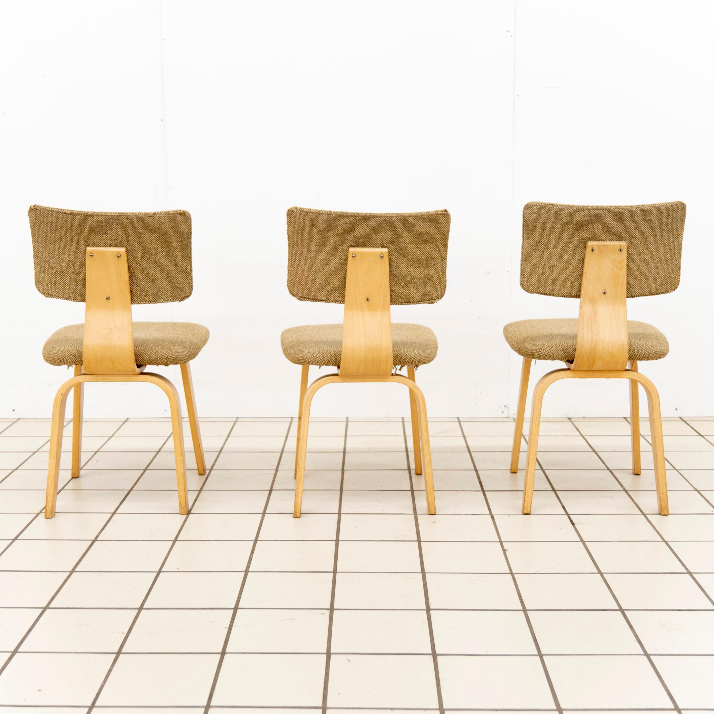 Dutch Three dining room chairs SB03 by Cees Braakman for Pastoe, 1950s For Sale