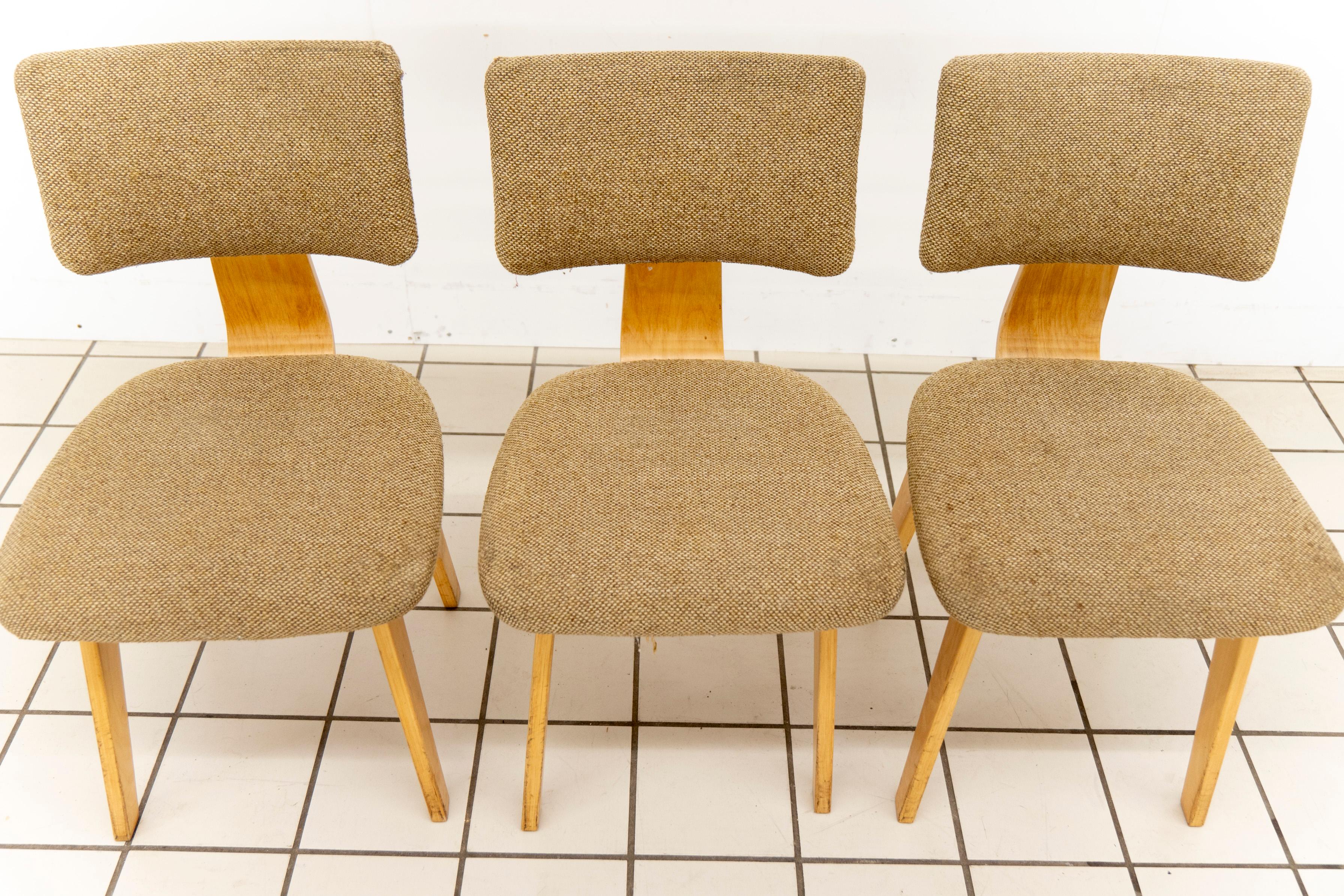 Three dining room chairs SB03 by Cees Braakman for Pastoe, 1950s In Good Condition For Sale In AMSTELVEEN, NL